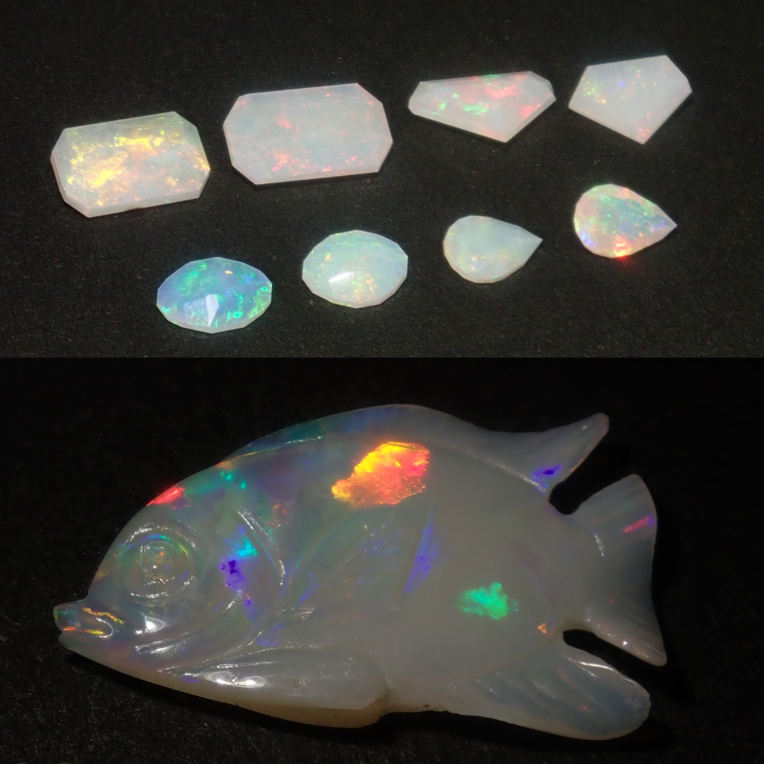 [On sale from 10/5 at 10 PM] Limited to stones: loose Australian opal  (faceted cut) [Multiple purchase discounts available]