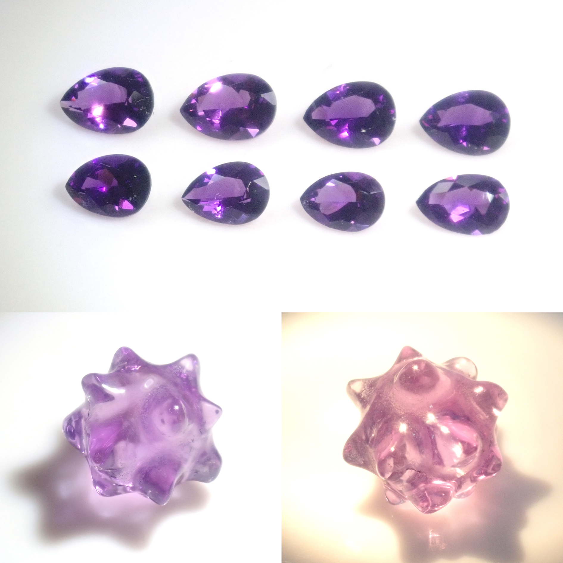 【5/3 22時販売】《限定9石》通常22,800円の中野誠氏の金平糖カット3.49ctやサンジェ氏カットを含むカラーシフトアメジストガチャ《複数購入割引有》