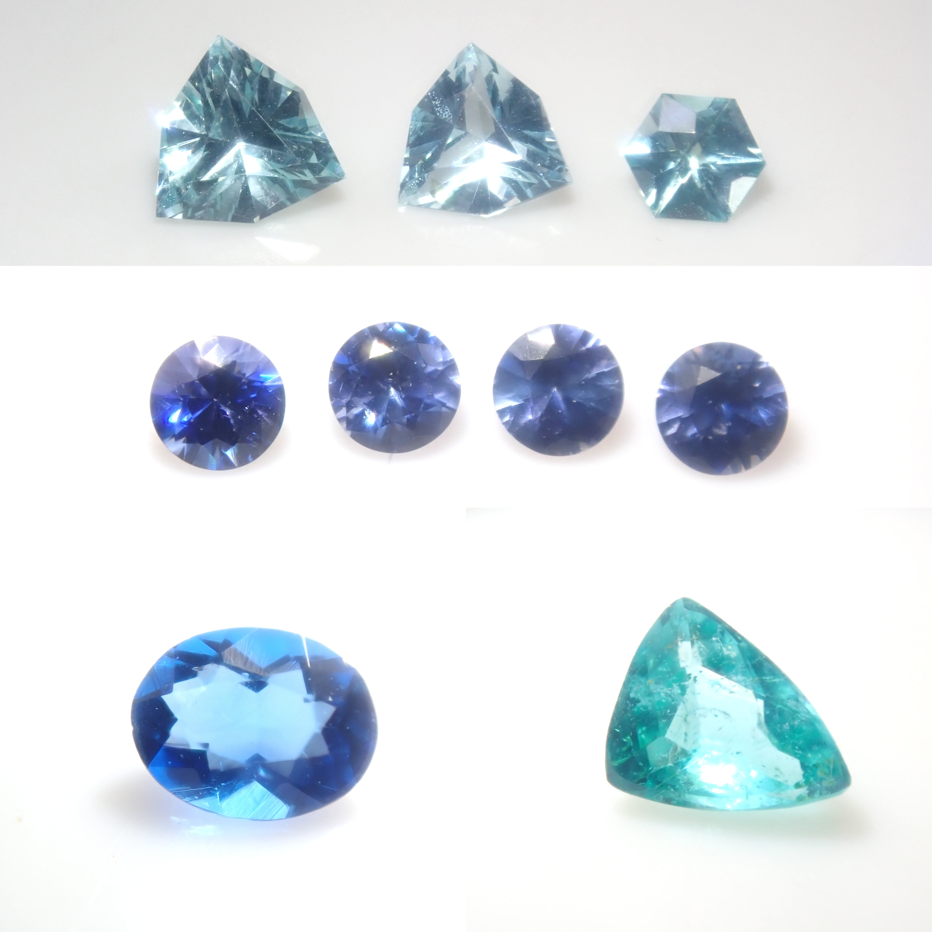 【4/25 22時販売】《限定9石》ブルー宝石ガチャ💎パライバトルマリン(CuO:2.2%.MnO:3.5%)・アウイナイト・ベニトアイト・アパタイト《複数購入割引有》