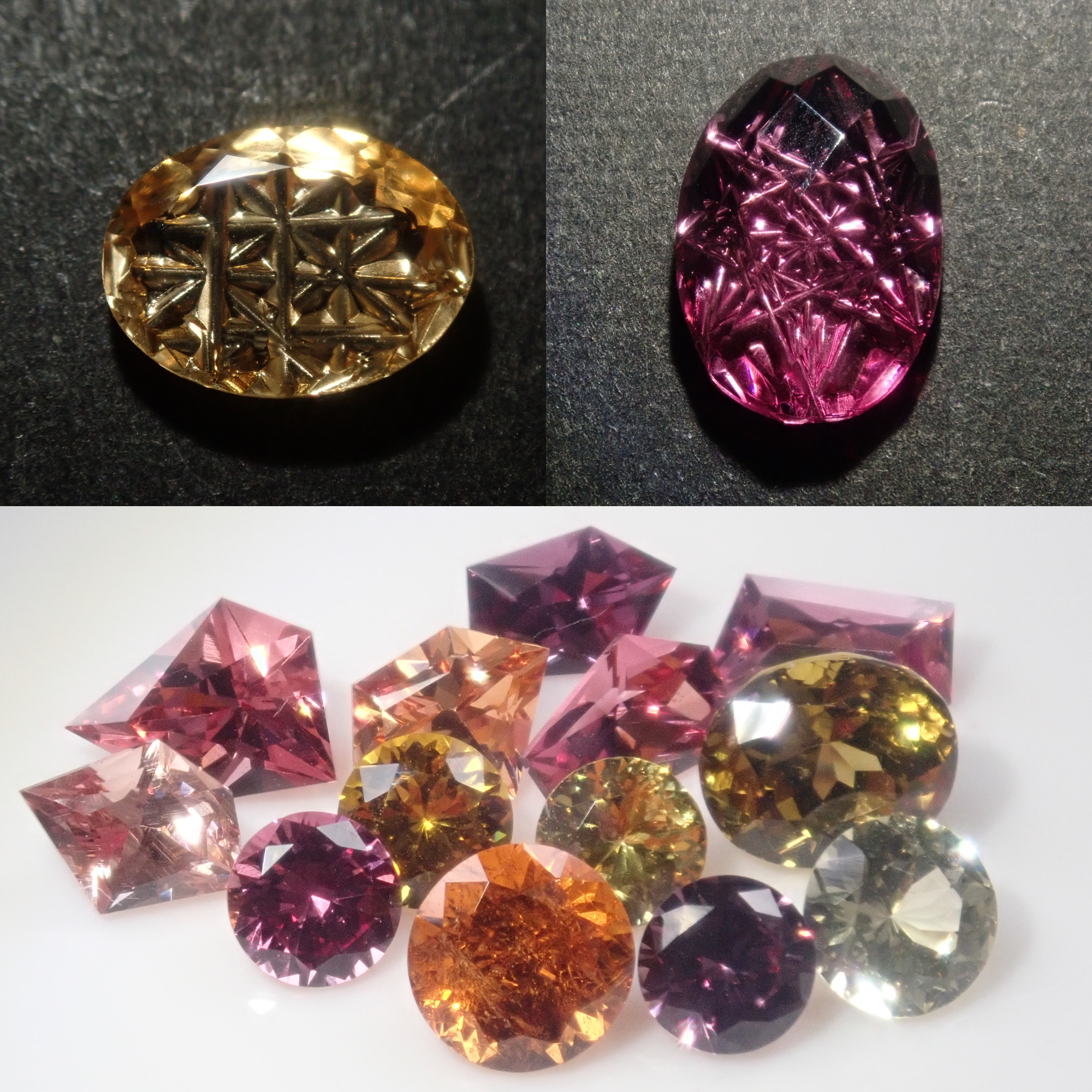 【10/31 22時販売】《限定15石》甲州貴石切子2石を含むガーネットガチャ1石ルース《複数購入割引有》