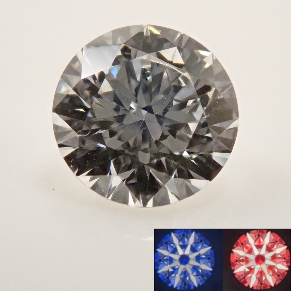 【抽選販売0530_03】インターナリーフローレスダイヤモンド 4.2mm/0.272ctルース(D, IF, 3Excellent H&C) GIA