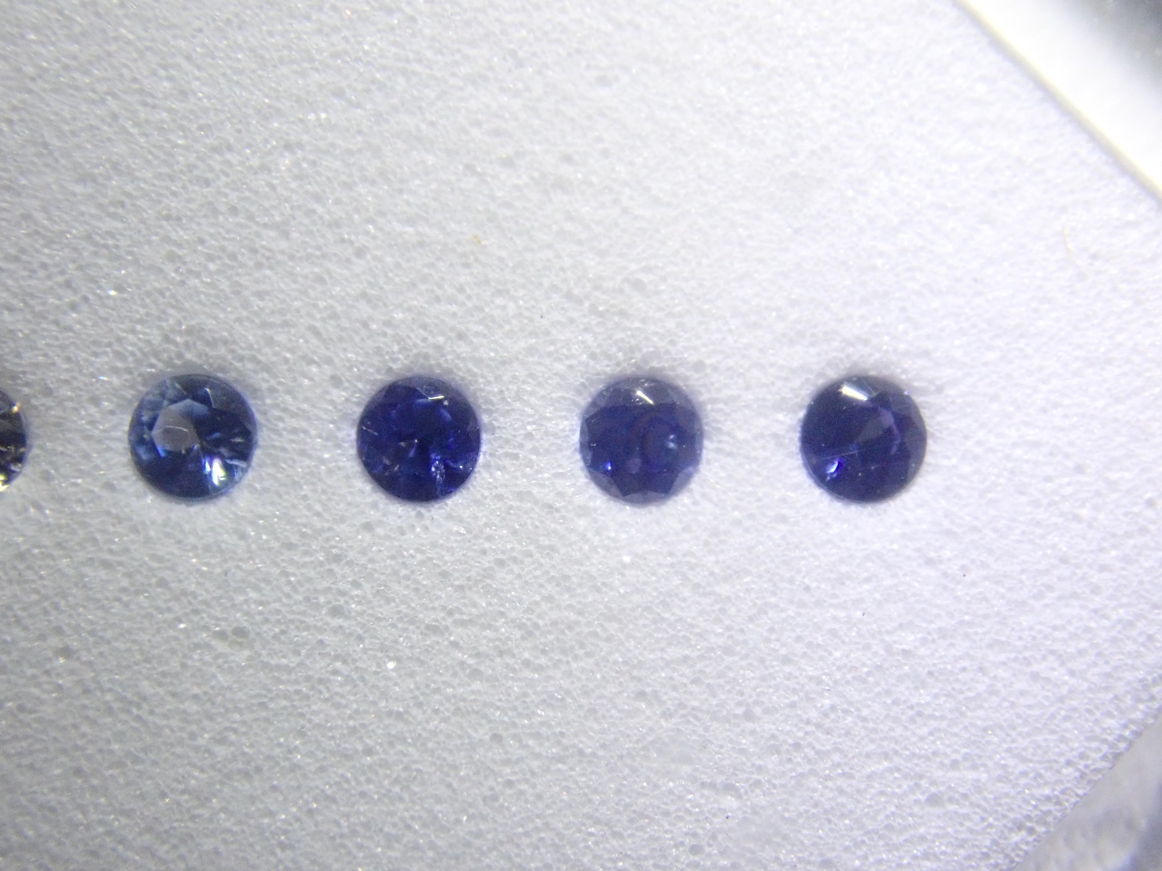 Limited to 1 set: Benitoite Gradient Set of 6 (2.0mm, Round Cut, Top Quality) Loose Stones