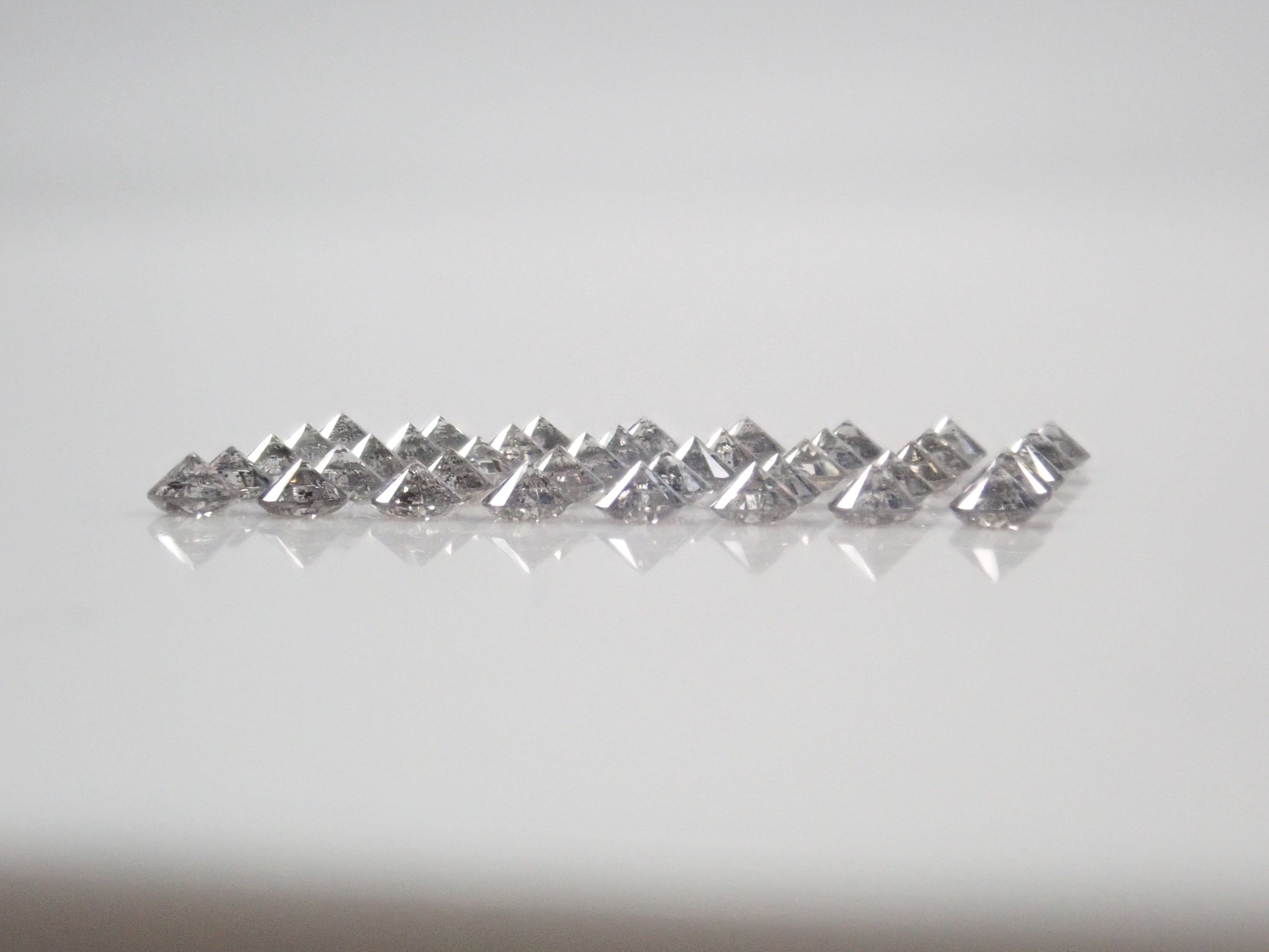 【12/7 22時販売】《限定40石》ソルトアンドペッパーダイヤモンド(2mm,メレダイヤモンド)1石ルース《複数購入割引有》