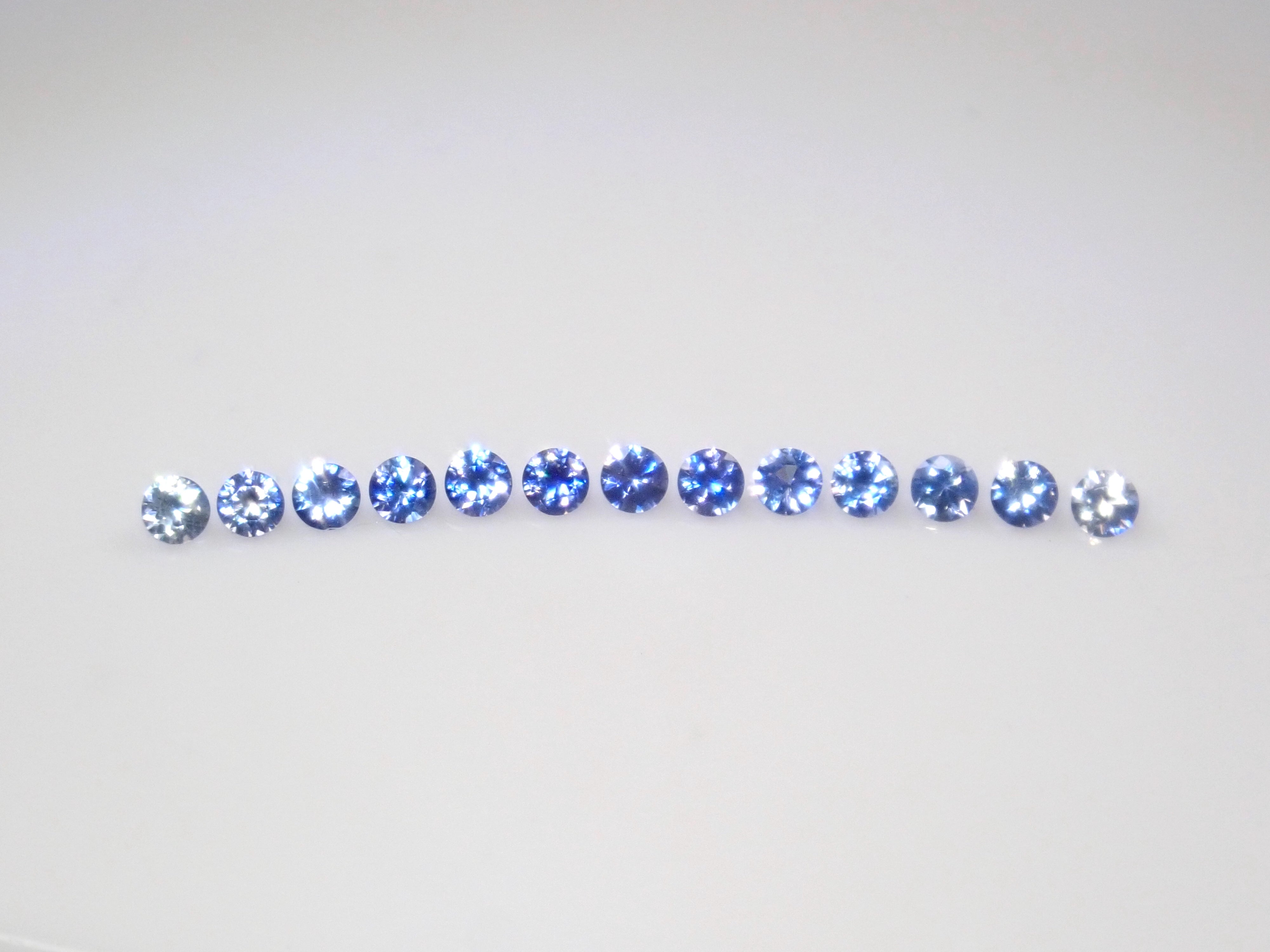 ベニトアイト13石・ハーフエタニティリングセット(1.8mm,グラデーションセット)