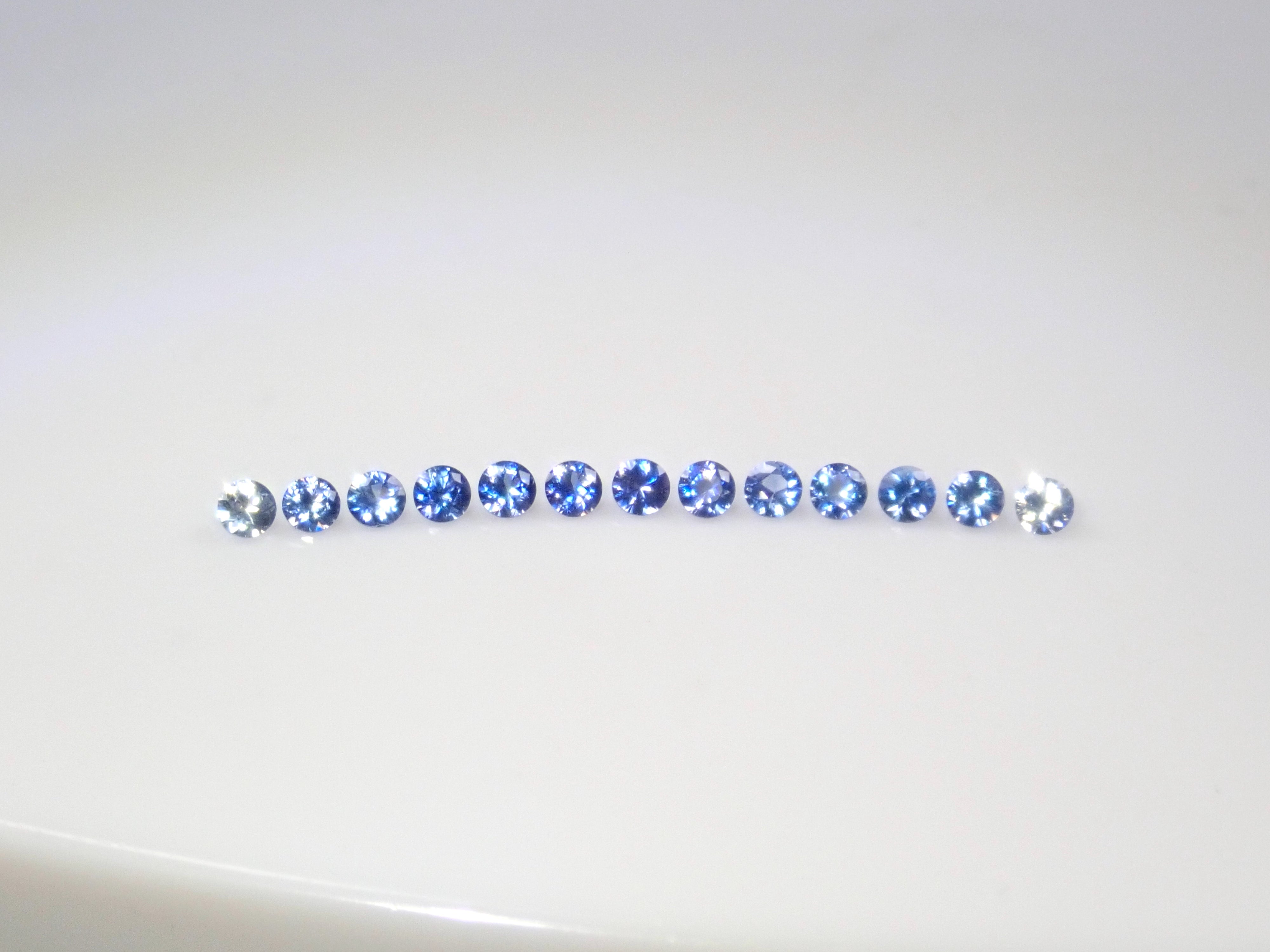 ベニトアイト13石・ハーフエタニティリングセット(1.8mm,グラデーションセット)