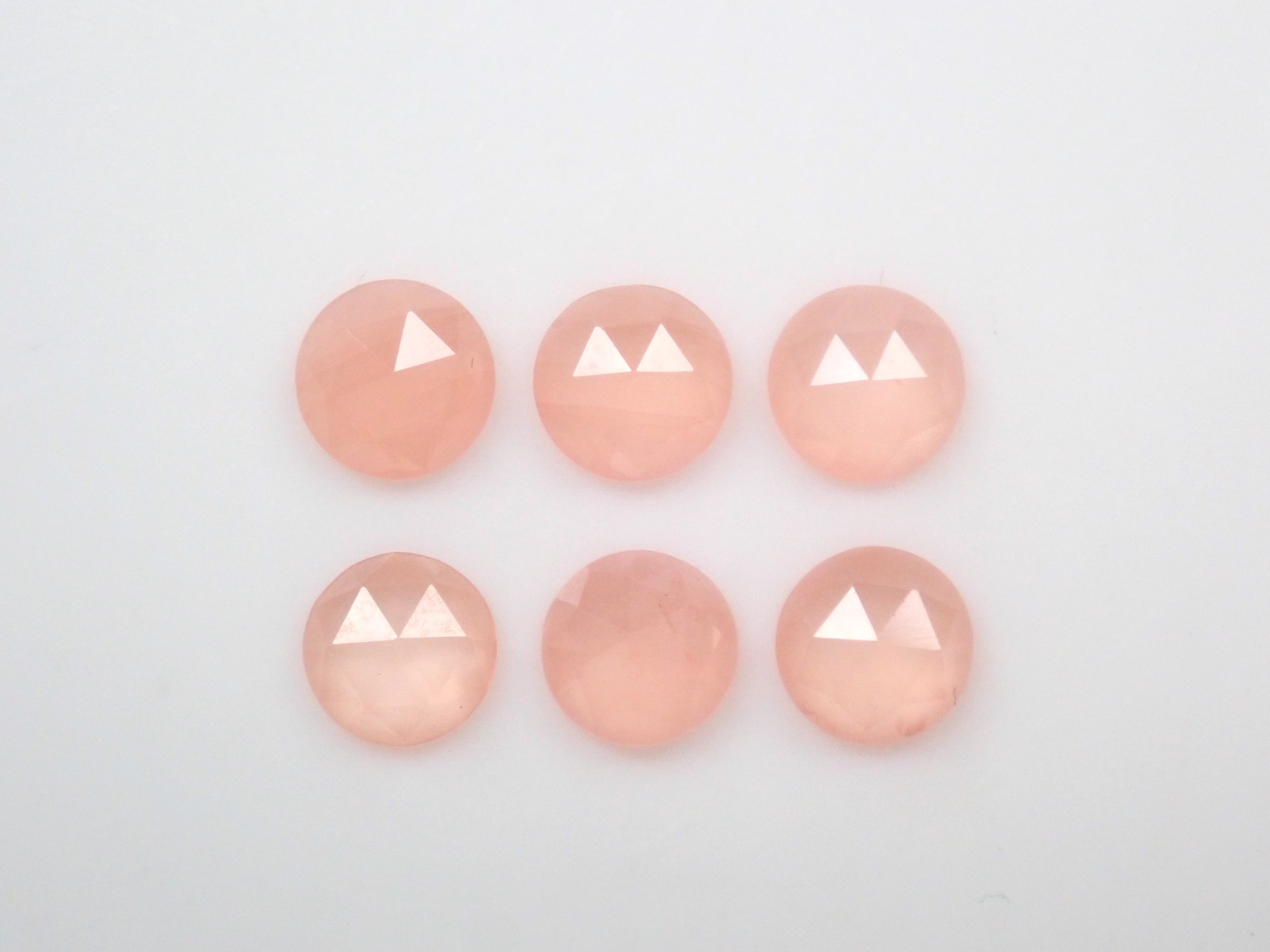 Limited to 7 stones: 1 Hokkaido rhodochrosite loose stone (4mm, rose cut) Multiple purchase discounts available