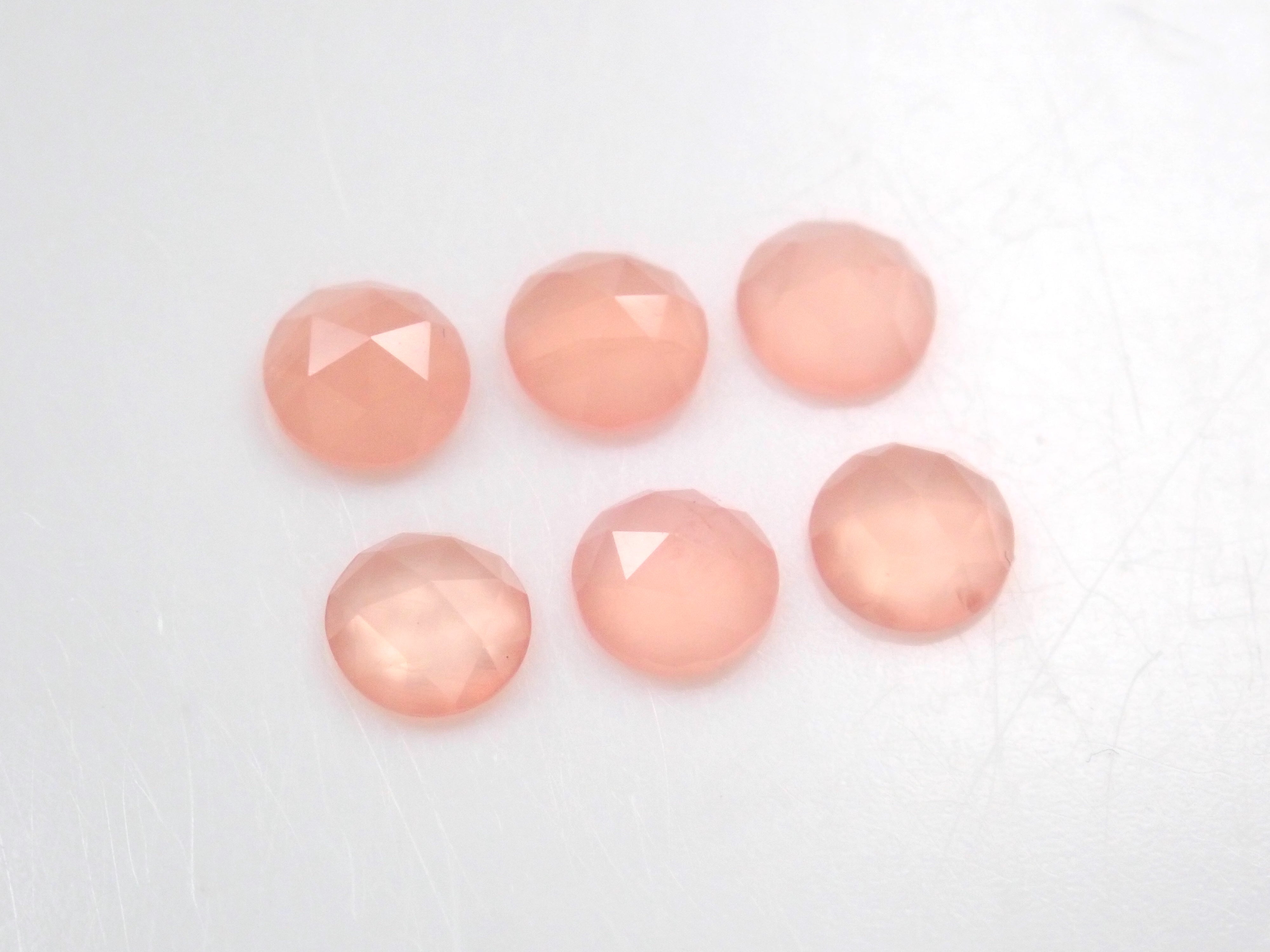 Limited to 7 stones: 1 Hokkaido rhodochrosite loose stone (4mm, rose cut) Multiple purchase discounts available