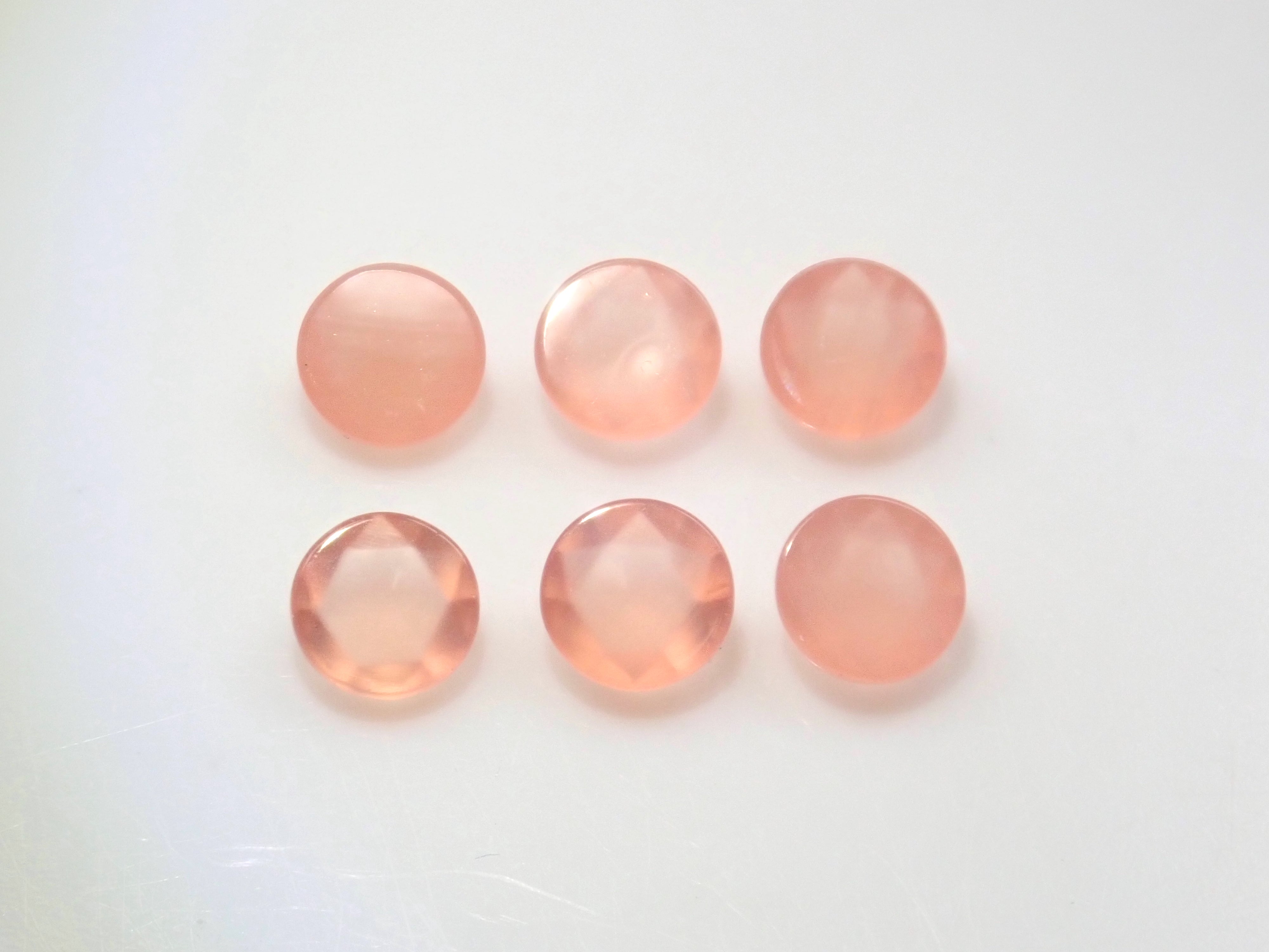 Limited to 7 stones: 1 Hokkaido rhodochrosite loose stone (4mm, rose cut) Multiple purchase discounts available