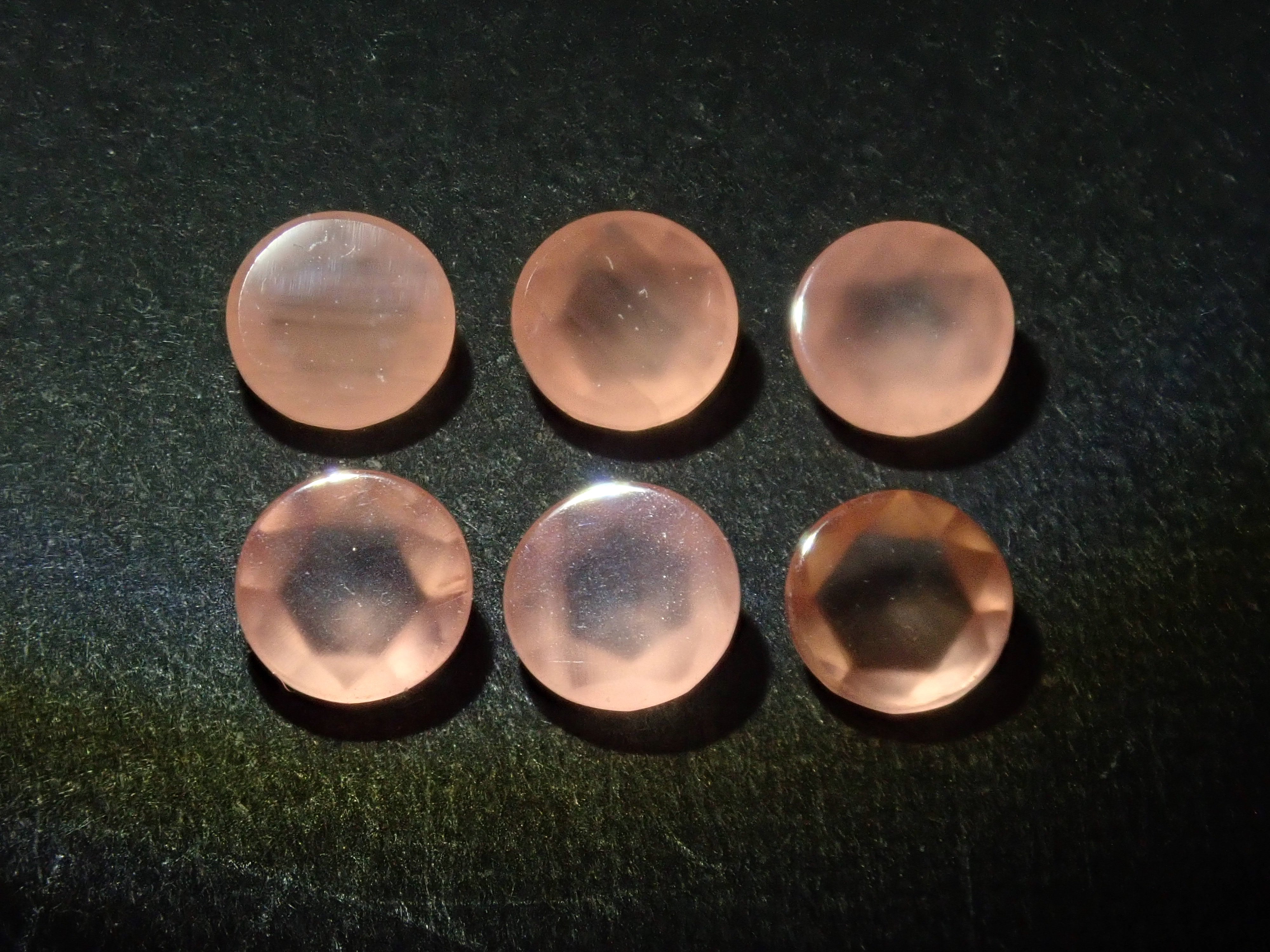 Limited to 7 stones: 1 Hokkaido rhodochrosite loose stone (4mm, rose cut) Multiple purchase discounts available