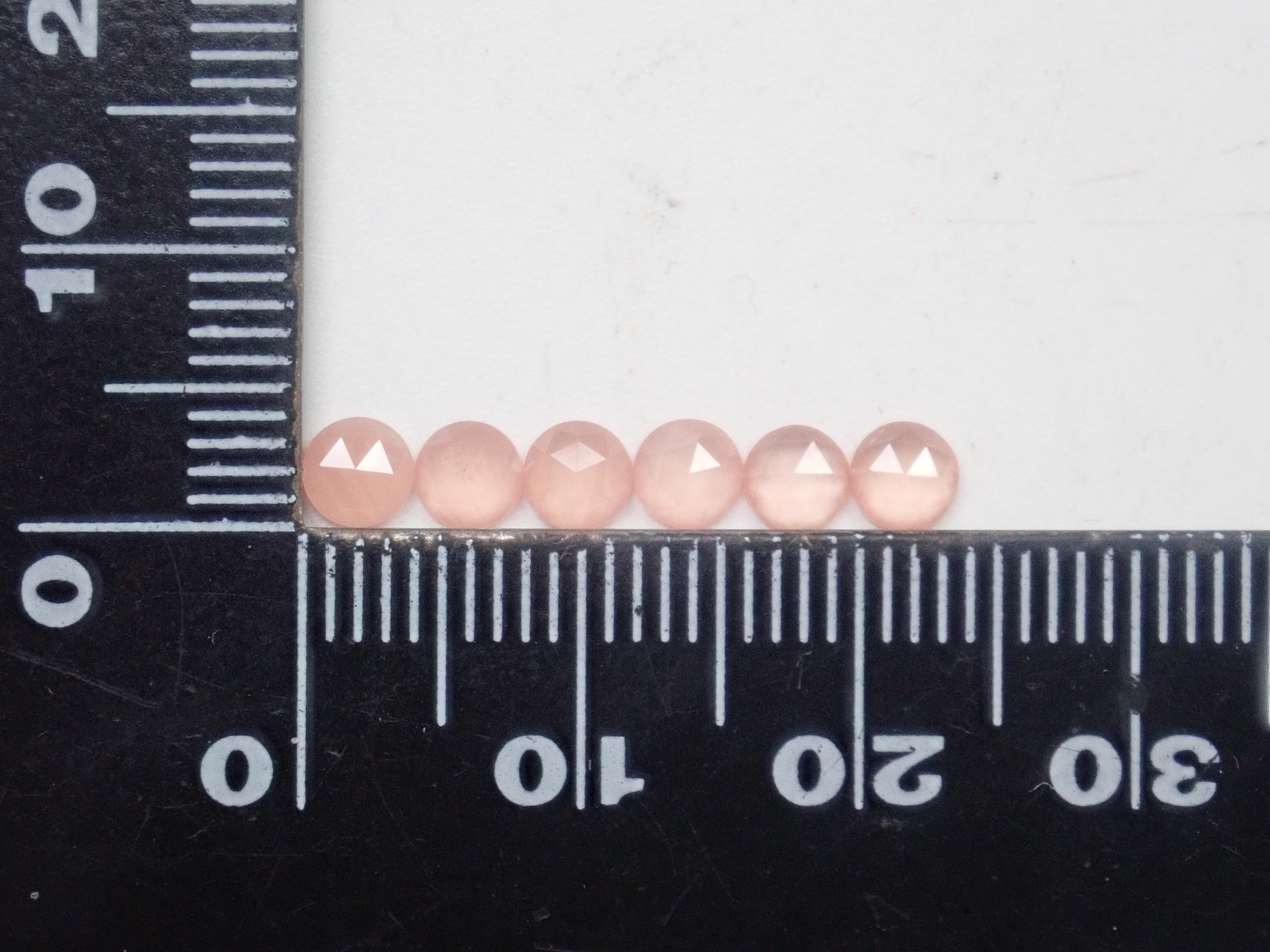 Limited to 7 stones: 1 Hokkaido rhodochrosite loose stone (4mm, rose cut) Multiple purchase discounts available