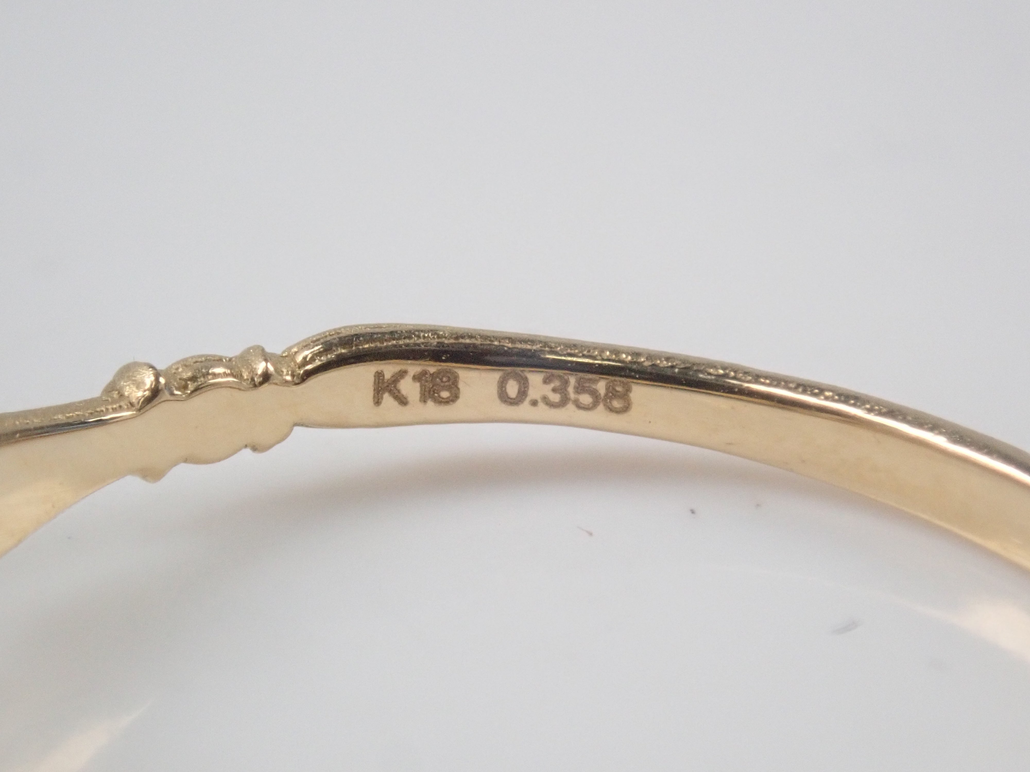 K18YG ウォーターオパール(ファセットカット) 0.358ct リング