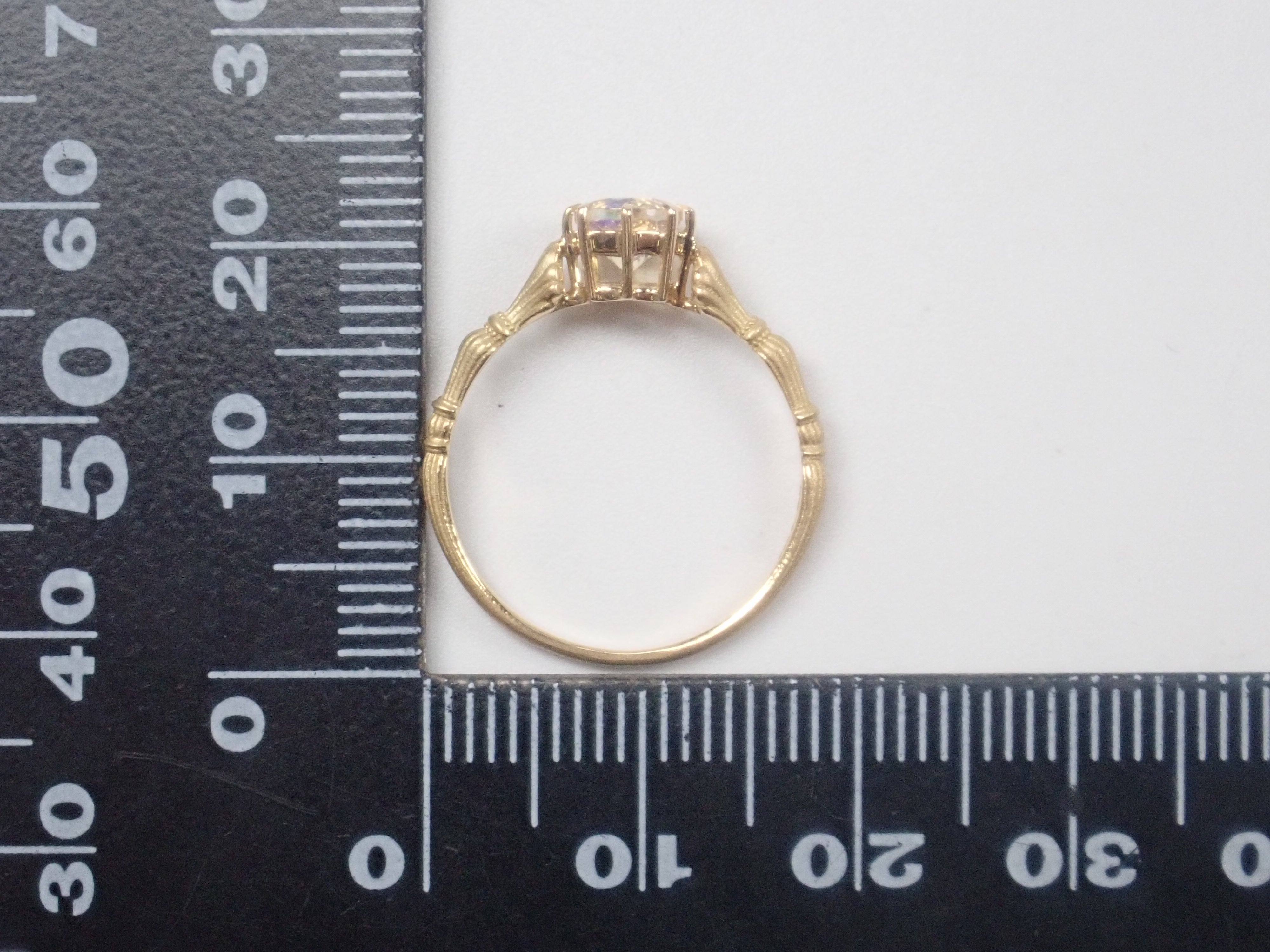 K18YG ウォーターオパール(ファセットカット) 0.358ct リング