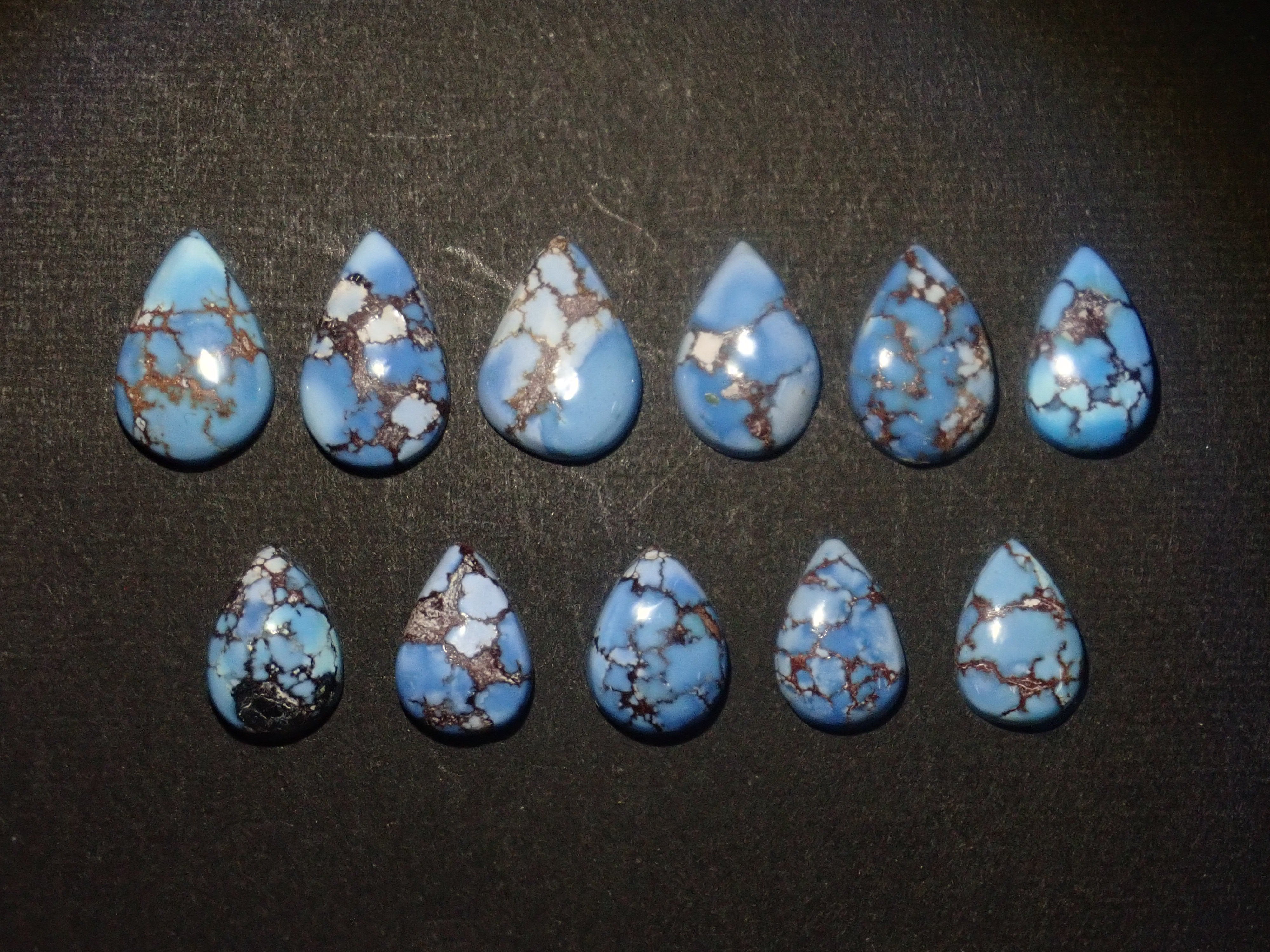 【2/28 22時販売】《限定11石》カザフスタン産ゴールデンヒルターコイズ(トルコ石,12月誕生石,平均1.3ct)《複数購入割引有》