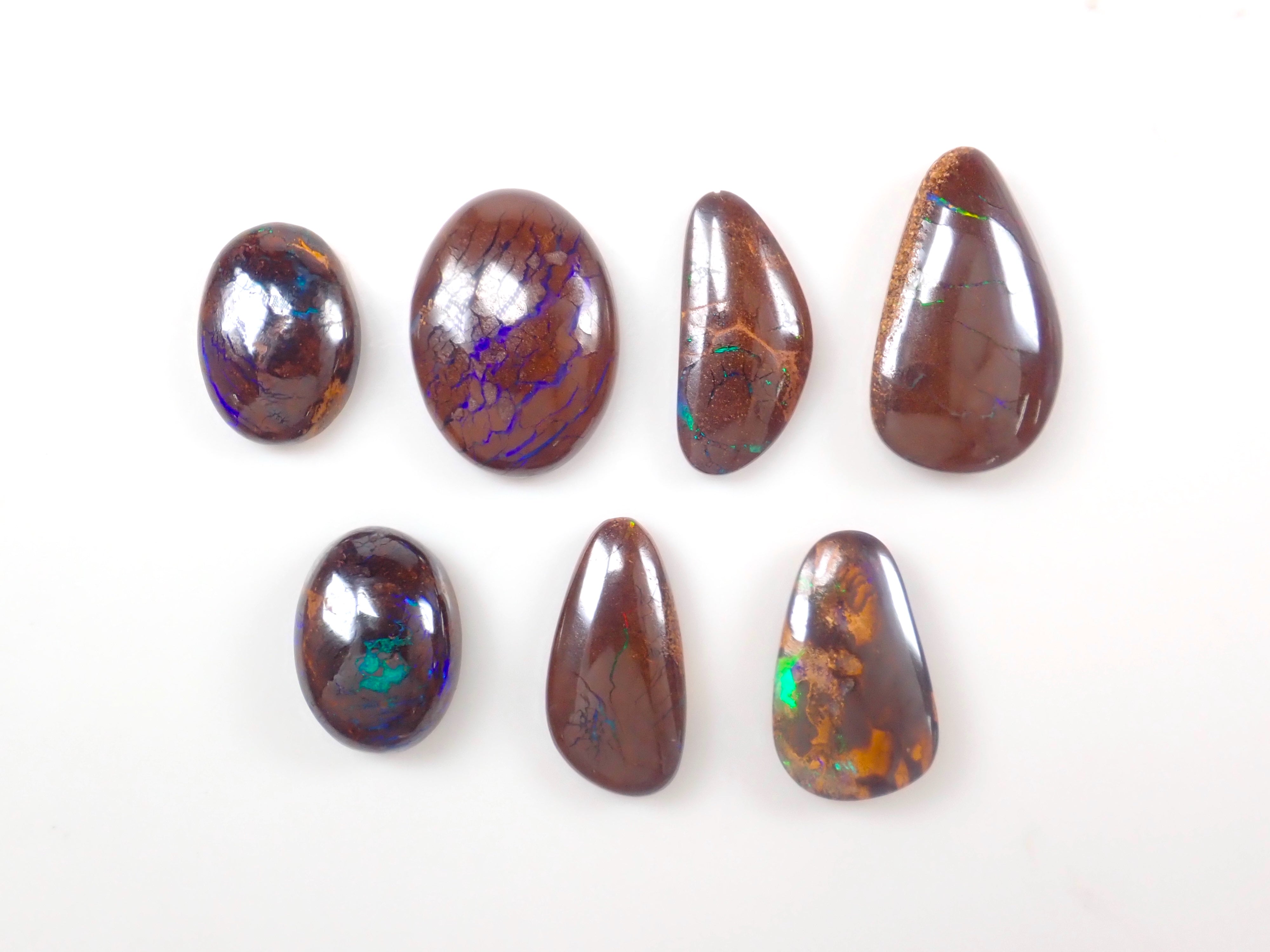 《限定7石》オーストラリア産アイアンオパール1石ルース(平均7ct,10月誕生石オパール)《複数購入割引有》