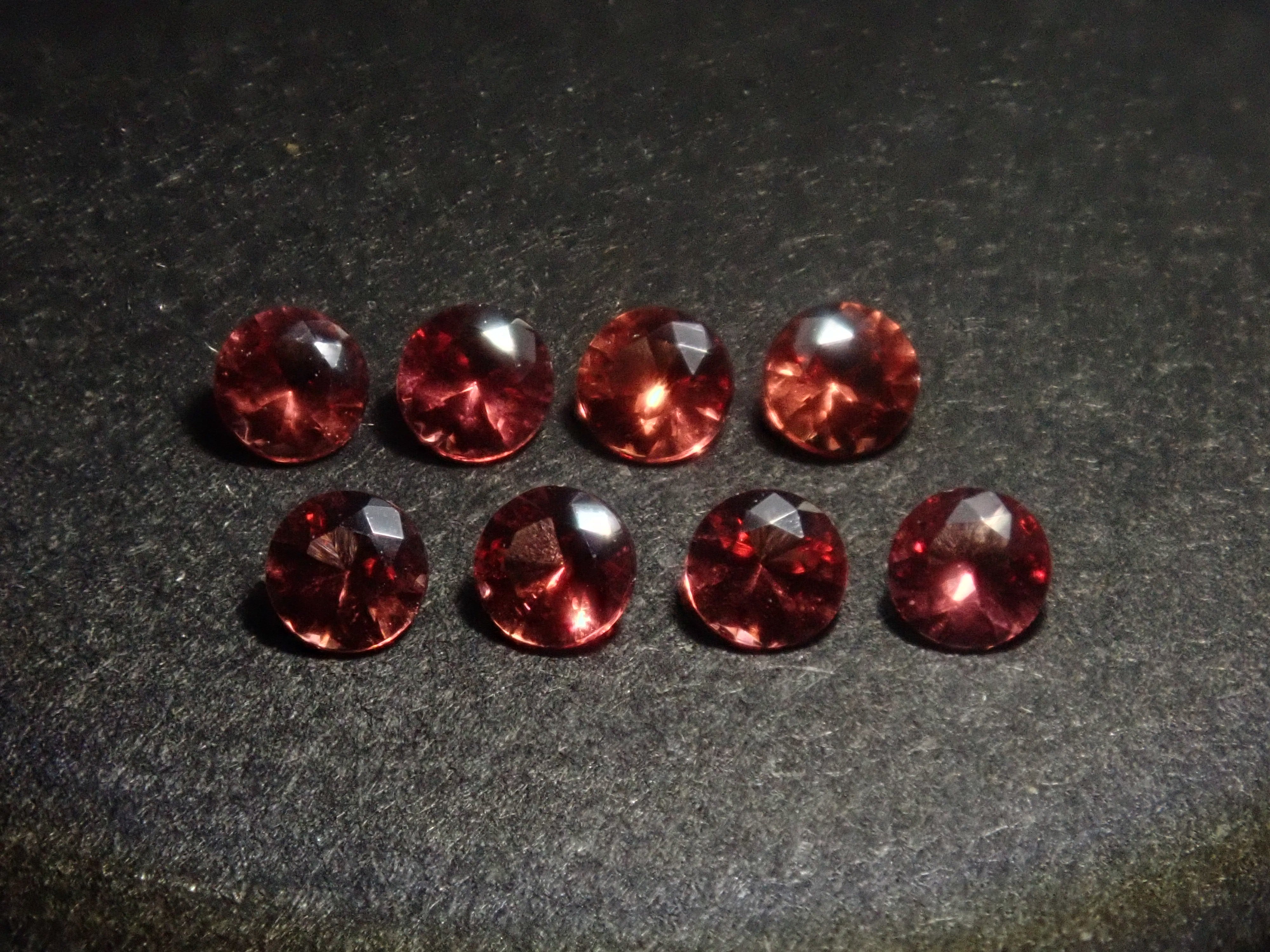 Limited to 8 stones - New in Tucson - Canadian Eudialite (Round Cut, Approx. 2mm) - Multiple purchase discounts available