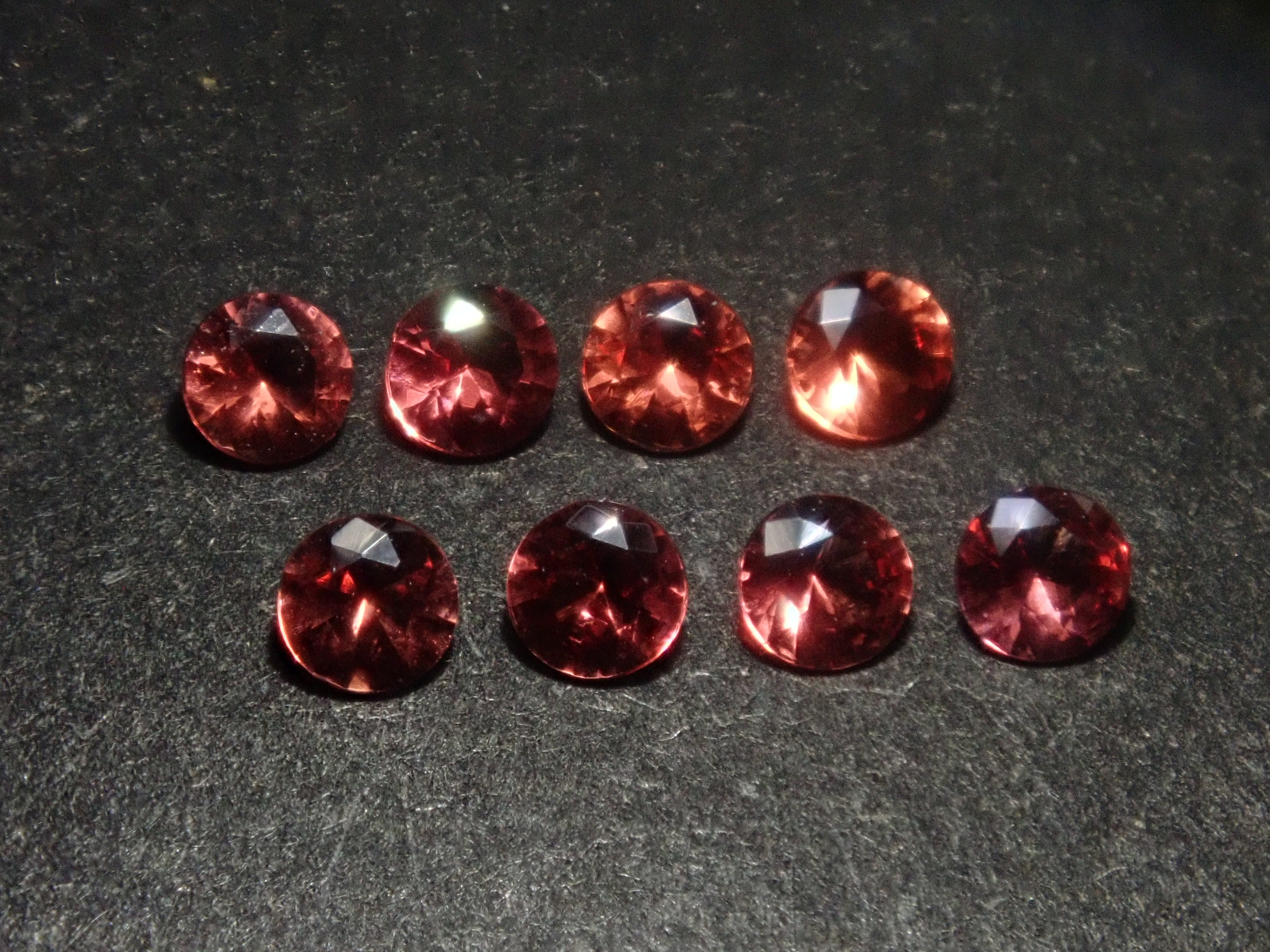 Limited to 8 stones - New in Tucson - Canadian Eudialite (Round Cut, Approx. 2mm) - Multiple purchase discounts available