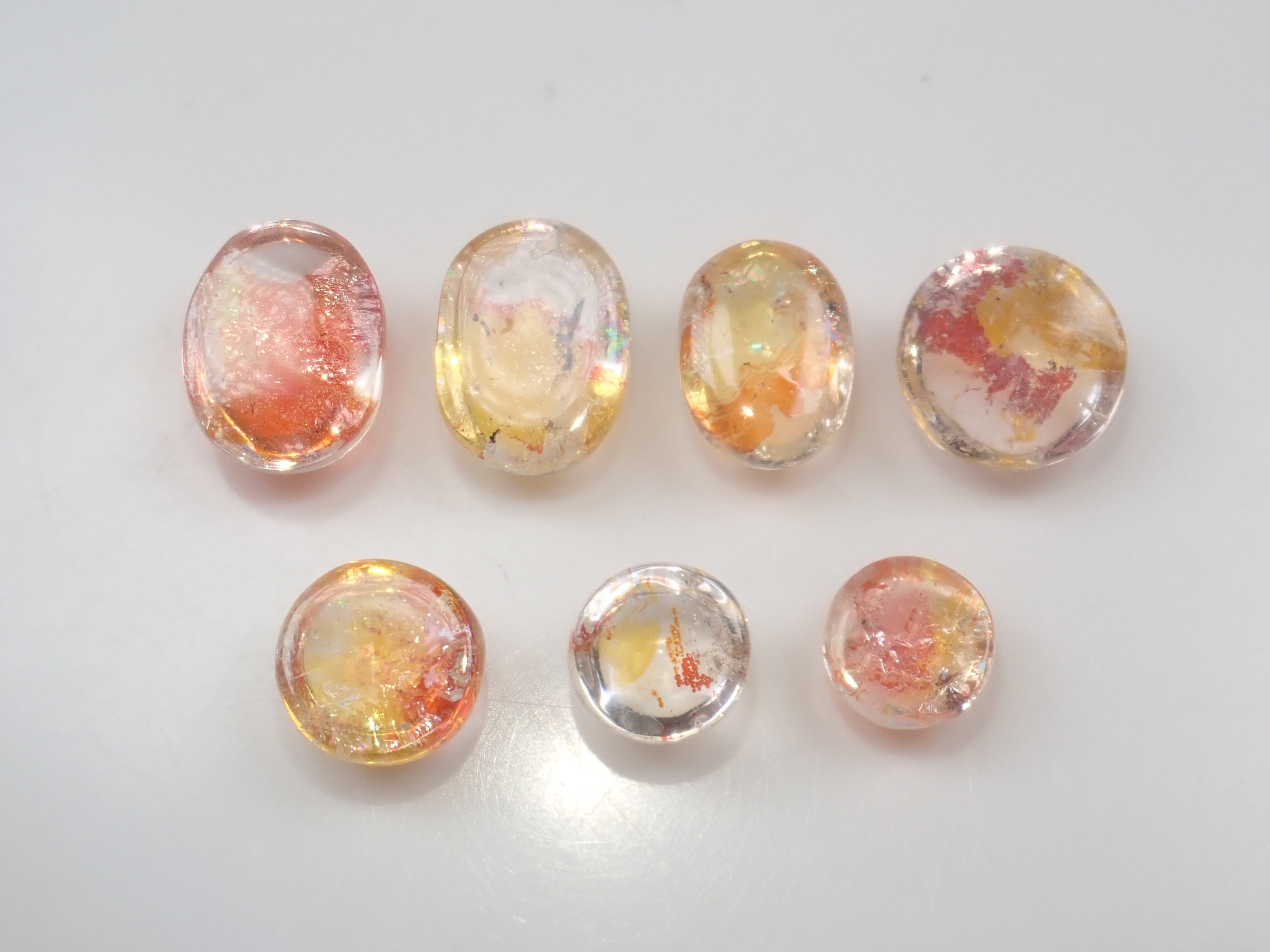【8/27 22時販売】《限定7石》ブラジル産ライモナイトインクォーツ1石ルース(平均6ct)《複数購入割引有》