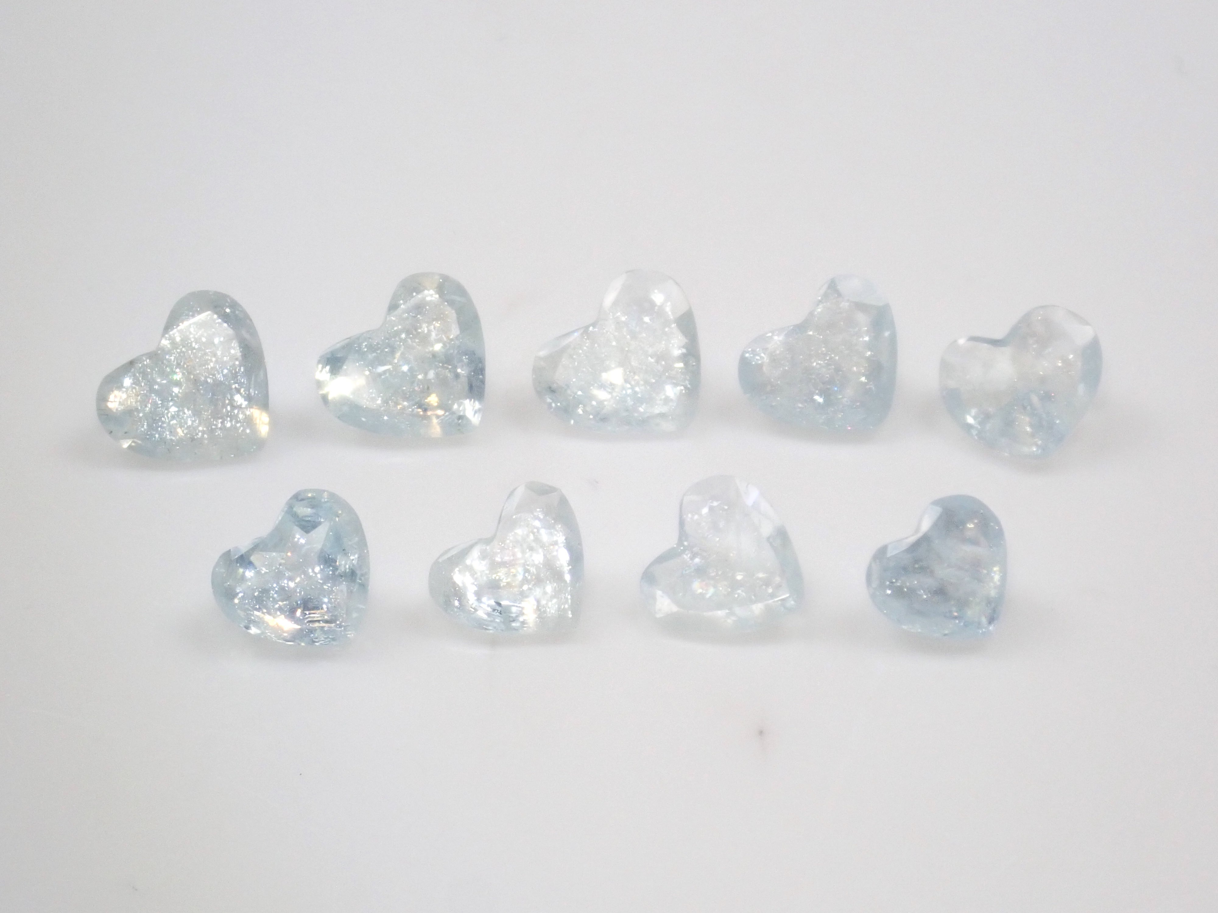 Brazilian Rainbow Aquamarine (Iridescent Aquamarine) Loose Stone (Heart Shape) (Multiple Purchase Discounts Available)