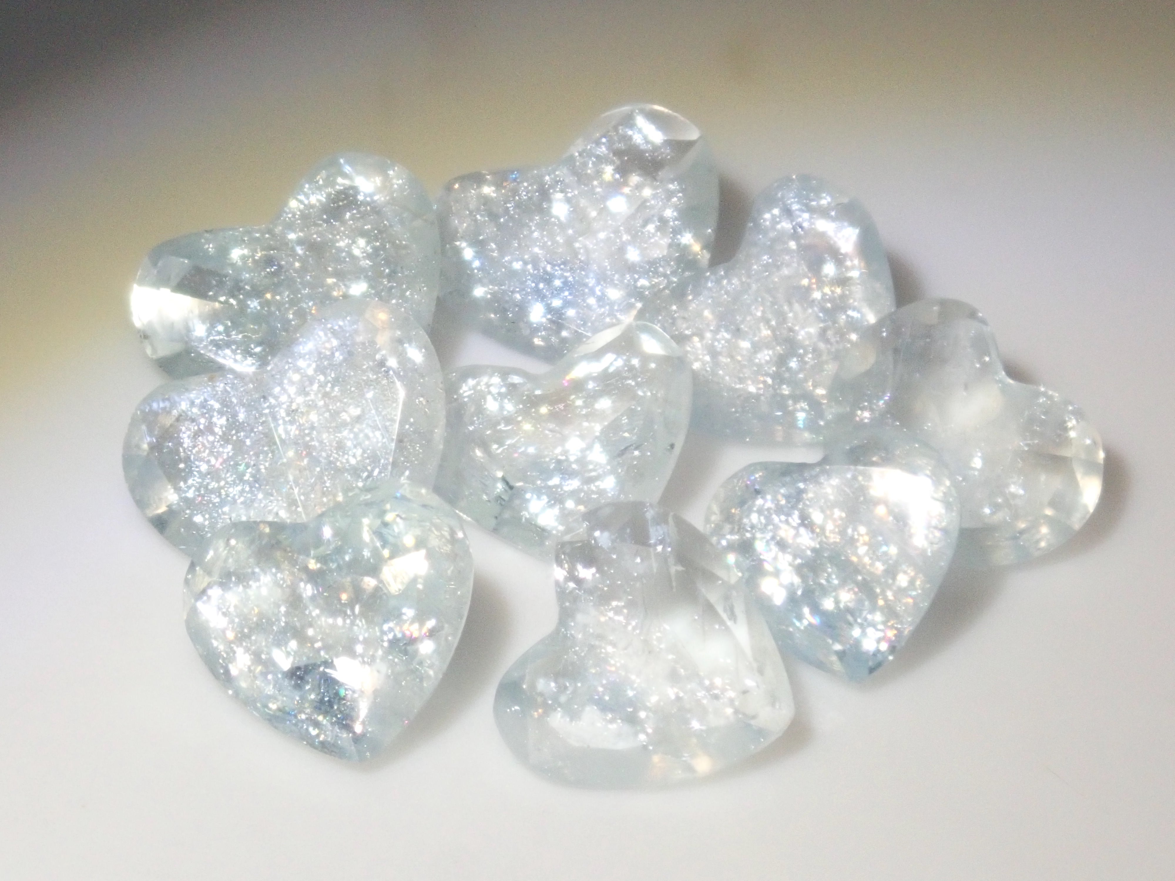Brazilian Rainbow Aquamarine (Iridescent Aquamarine) Loose Stone (Heart Shape) (Multiple Purchase Discounts Available)