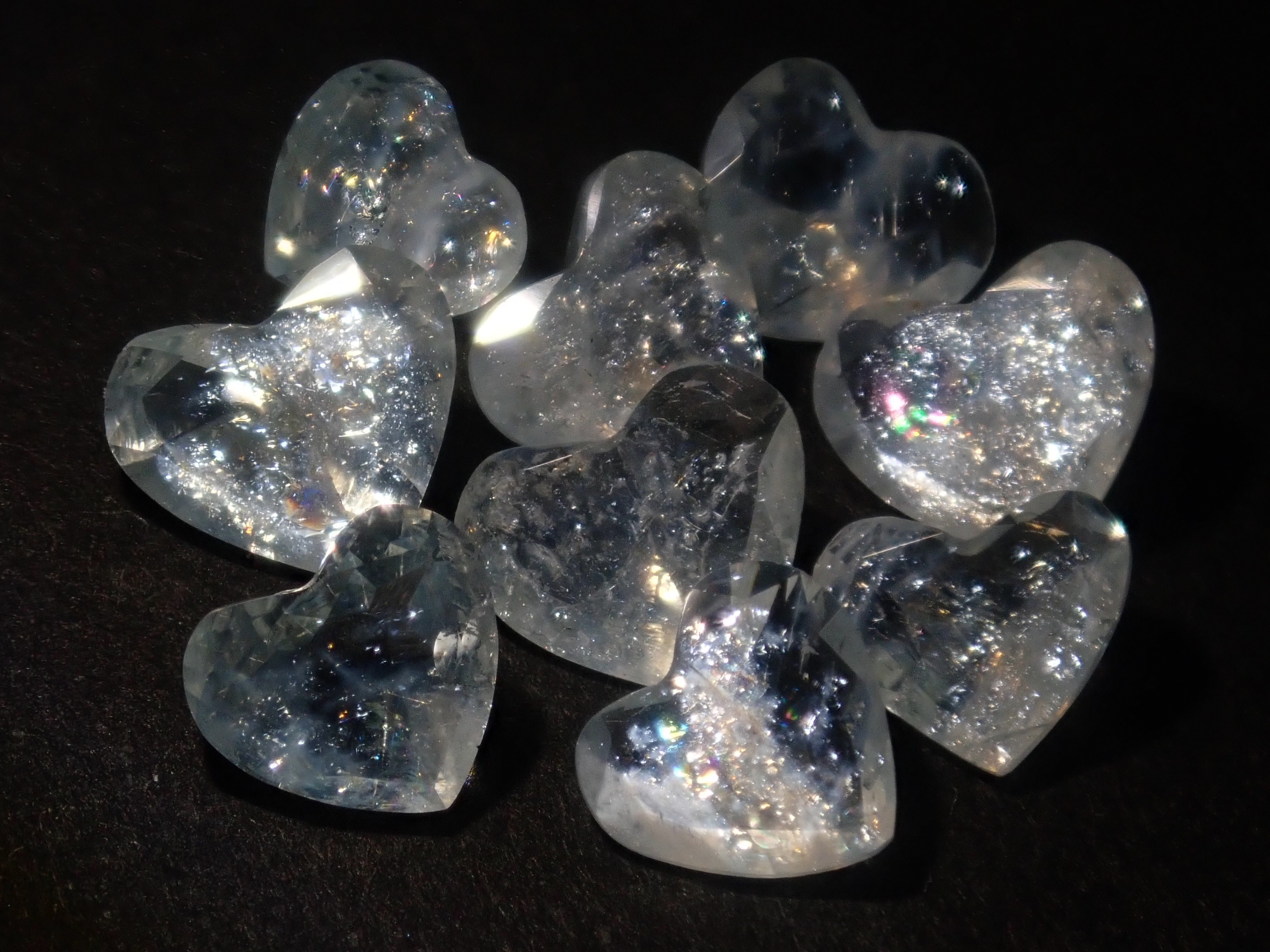 Brazilian Rainbow Aquamarine (Iridescent Aquamarine) Loose Stone (Heart Shape) (Multiple Purchase Discounts Available)