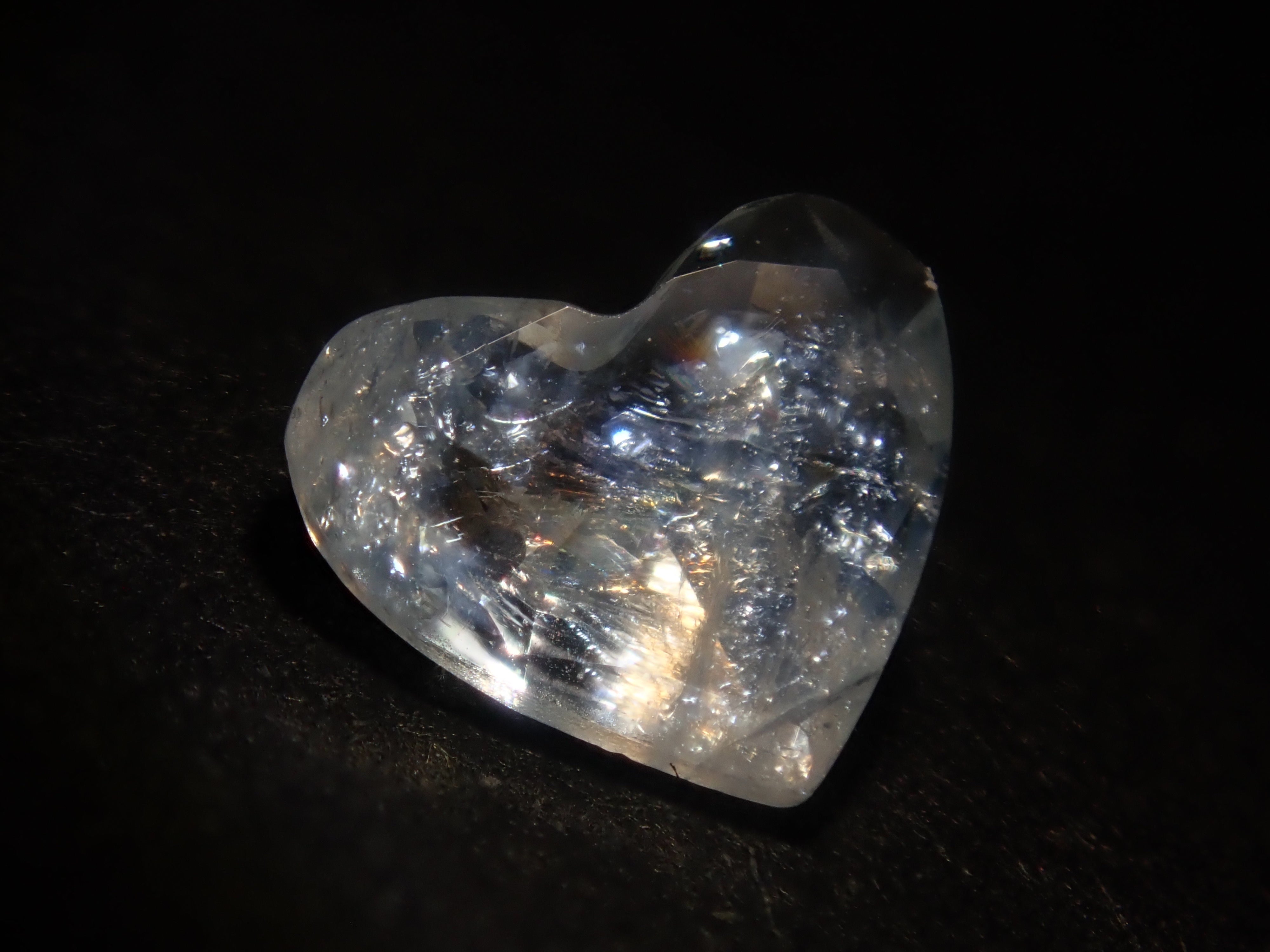 Brazilian Rainbow Aquamarine (Iridescent Aquamarine) Loose Stone (Heart Shape) (Multiple Purchase Discounts Available)