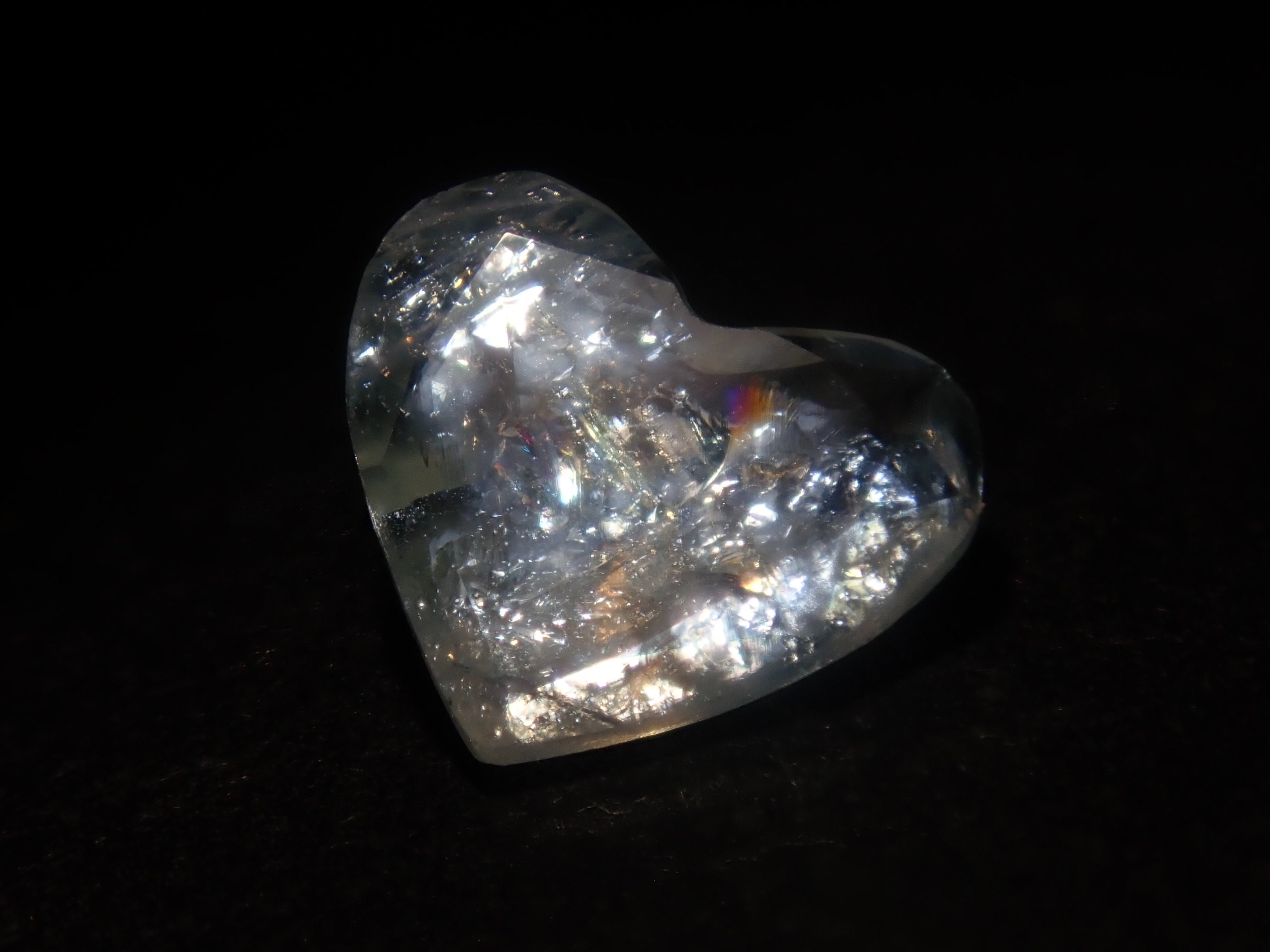 Brazilian Rainbow Aquamarine (Iridescent Aquamarine) Loose Stone (Heart Shape) (Multiple Purchase Discounts Available)