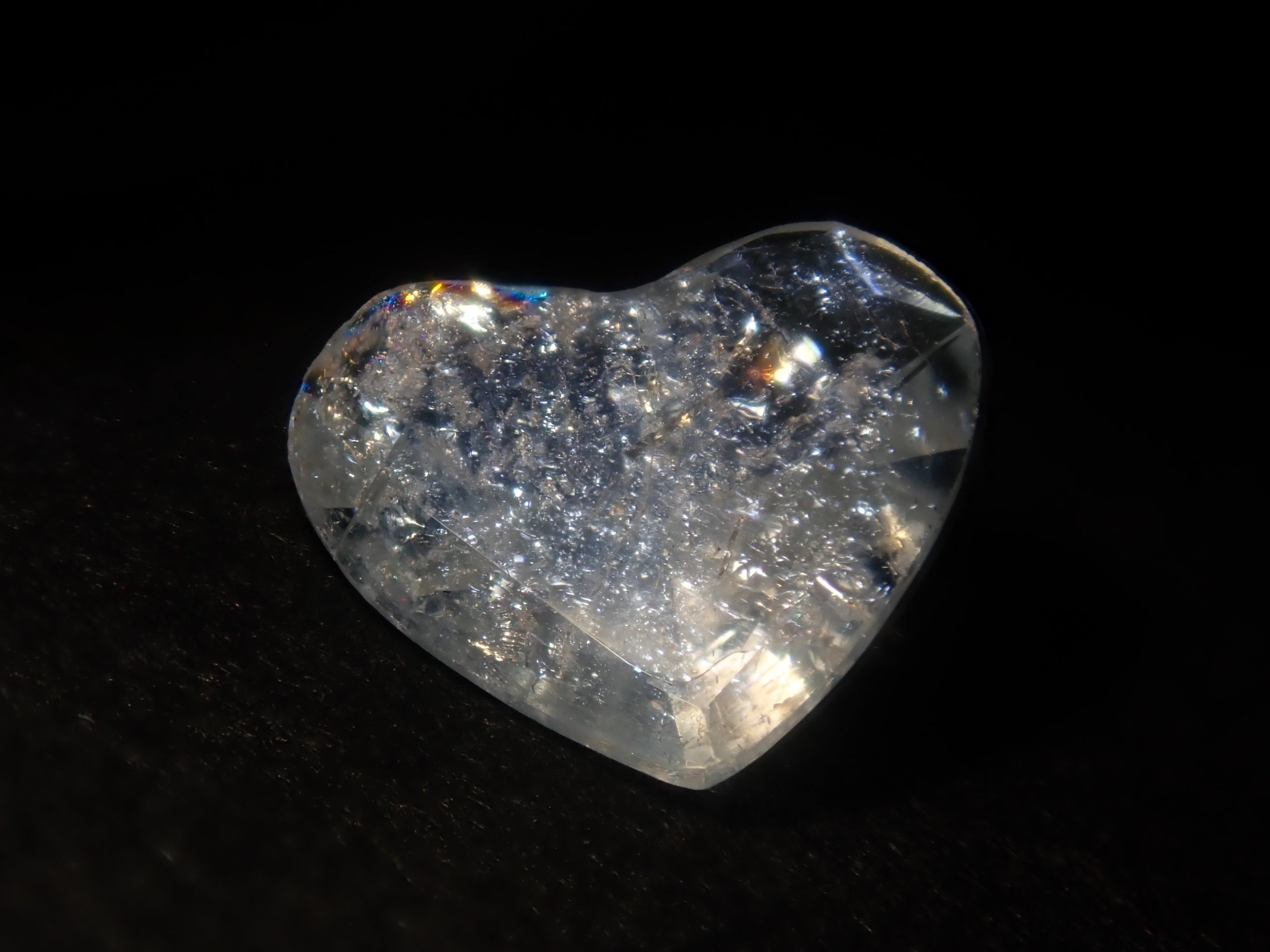 Brazilian Rainbow Aquamarine (Iridescent Aquamarine) Loose Stone (Heart Shape) (Multiple Purchase Discounts Available)