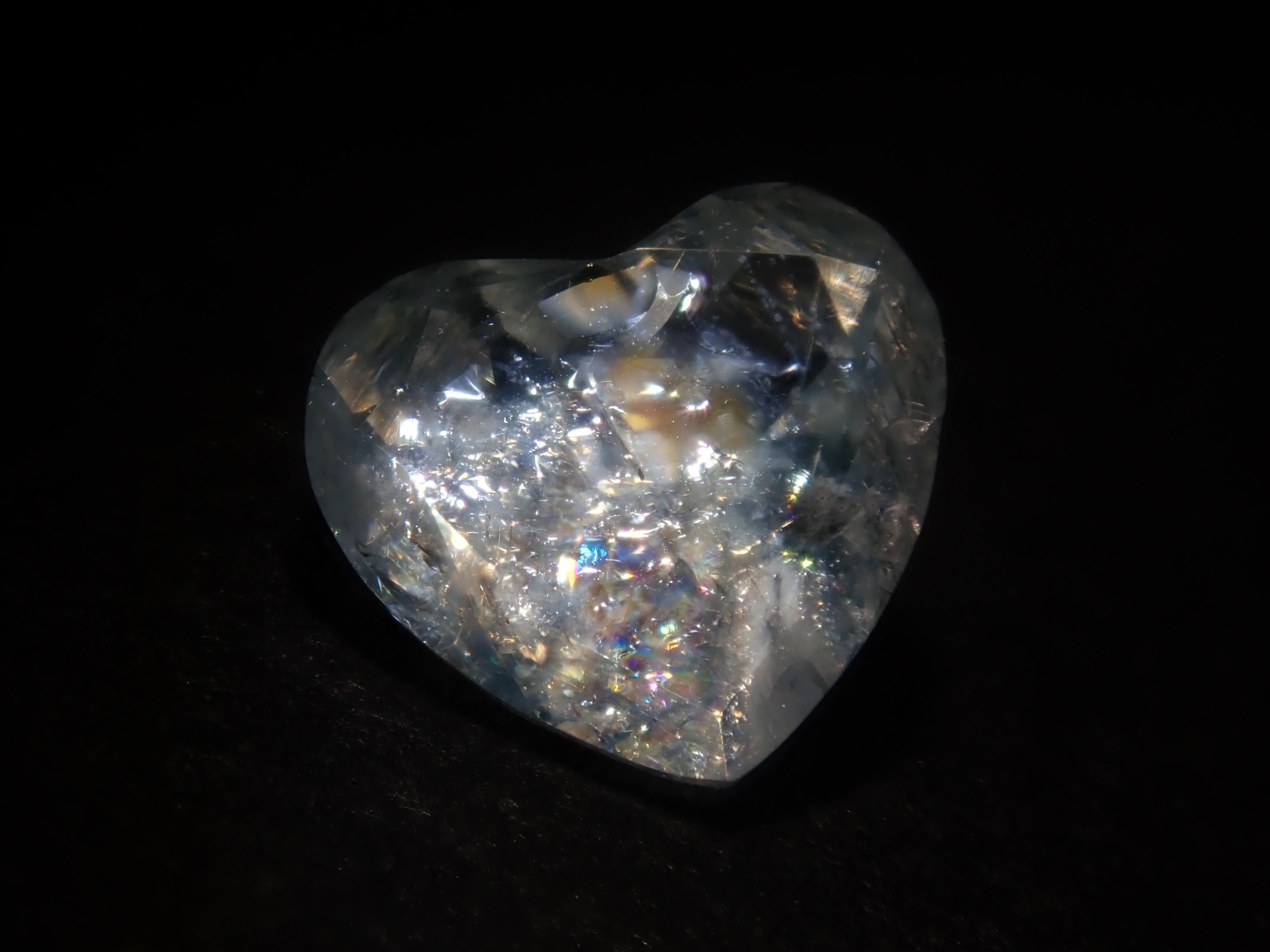 Brazilian Rainbow Aquamarine (Iridescent Aquamarine) Loose Stone (Heart Shape) (Multiple Purchase Discounts Available)