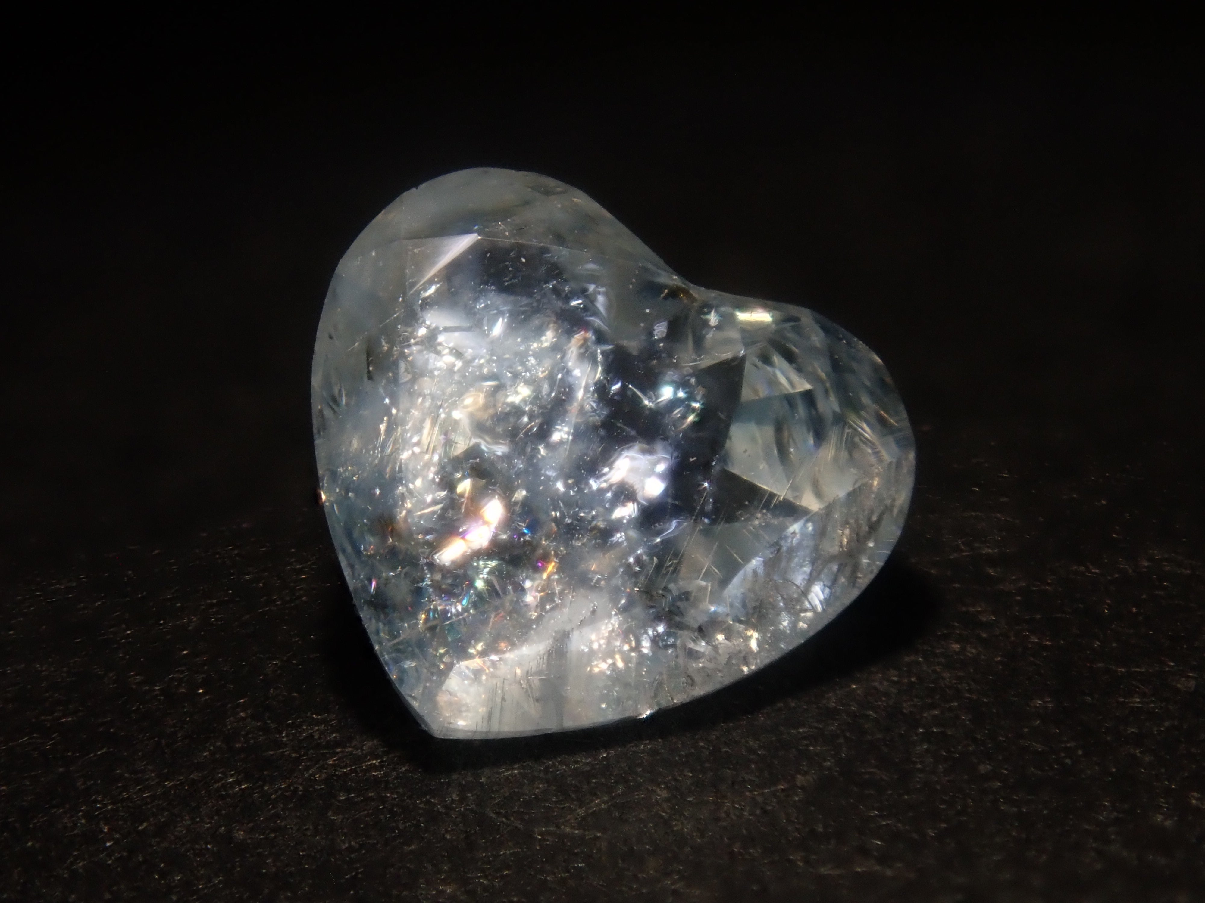 Brazilian Rainbow Aquamarine (Iridescent Aquamarine) Loose Stone (Heart Shape) (Multiple Purchase Discounts Available)