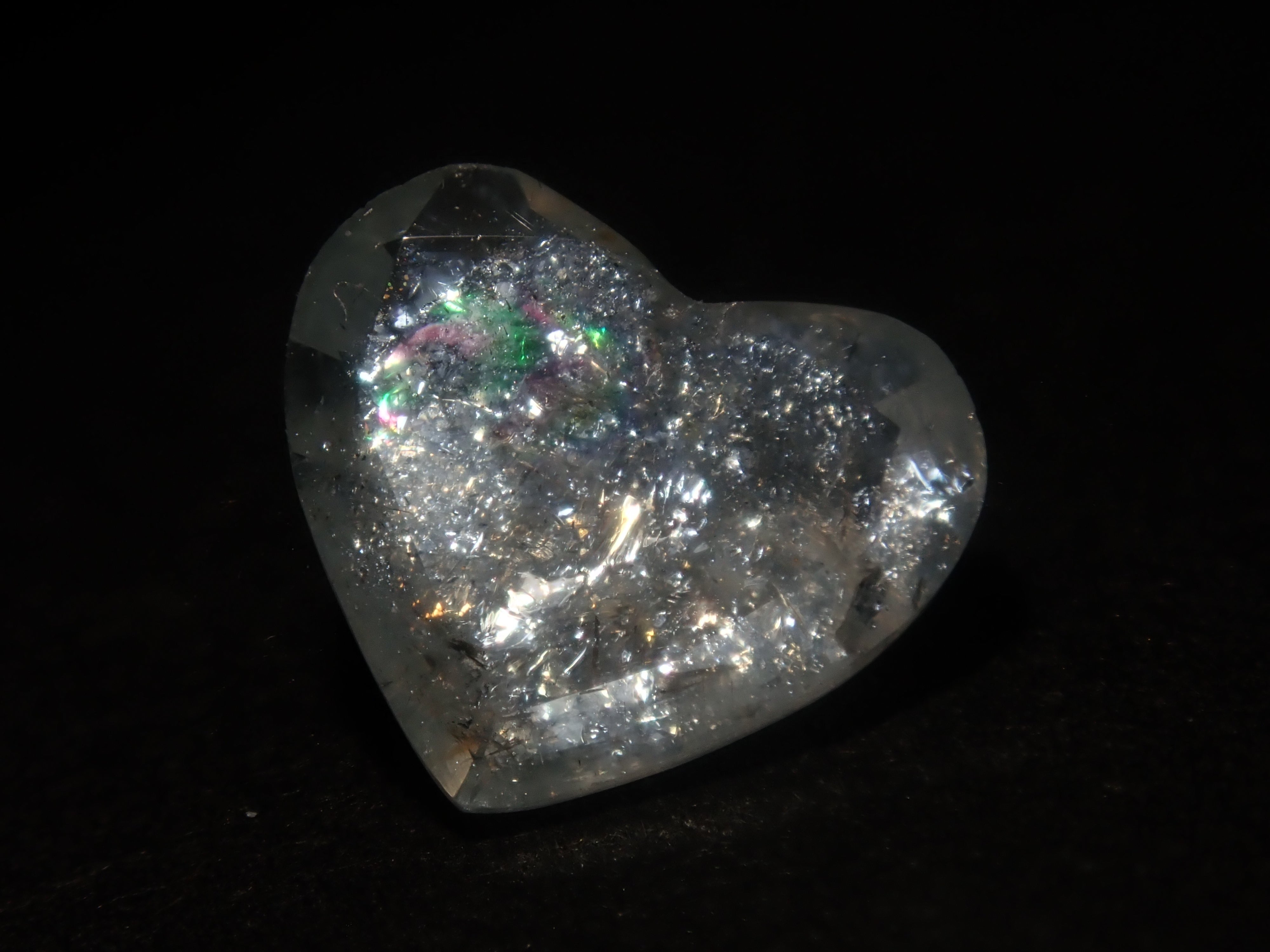 Brazilian Rainbow Aquamarine (Iridescent Aquamarine) Loose Stone (Heart Shape) (Multiple Purchase Discounts Available)