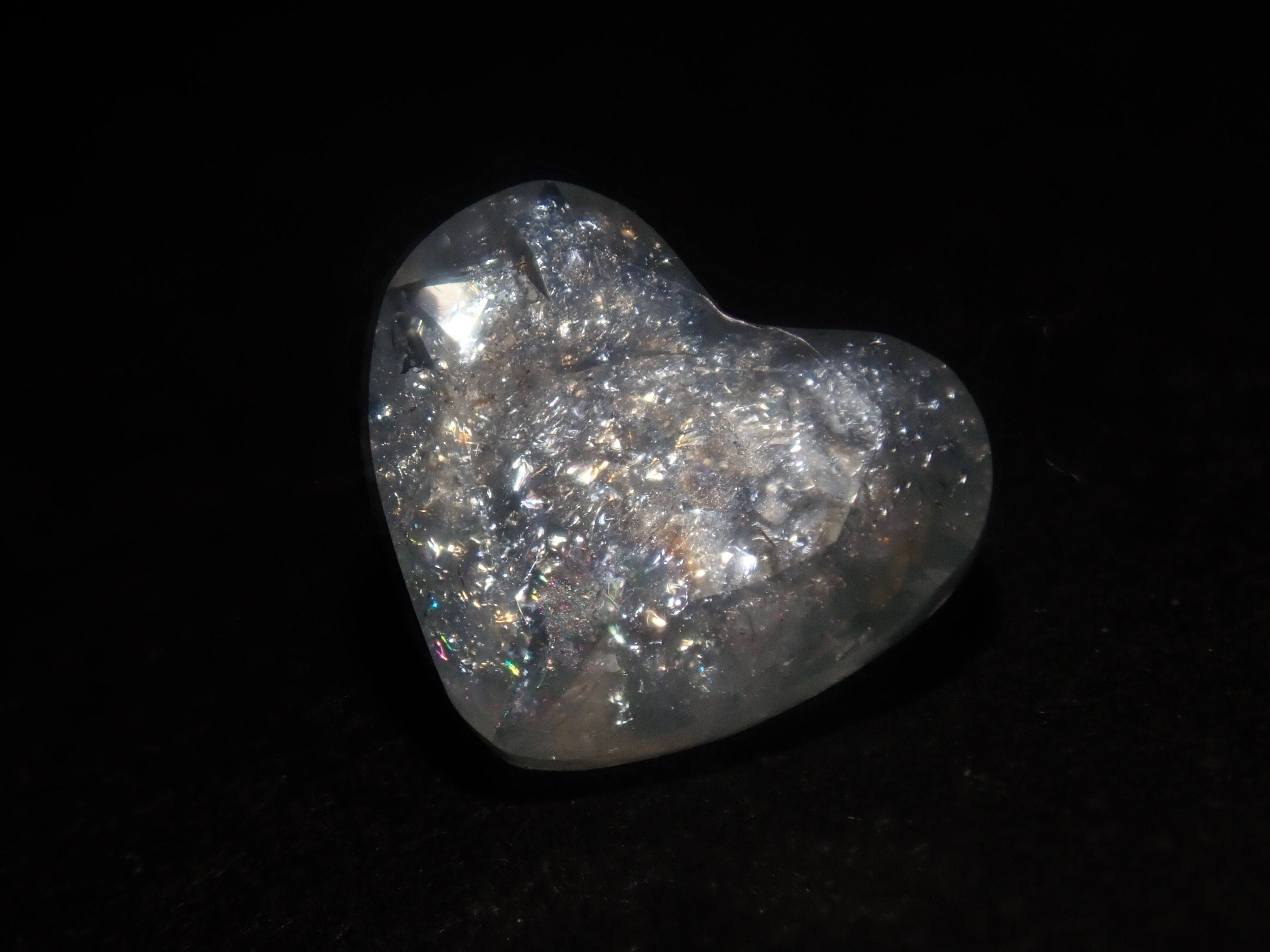 Brazilian Rainbow Aquamarine (Iridescent Aquamarine) Loose Stone (Heart Shape) (Multiple Purchase Discounts Available)