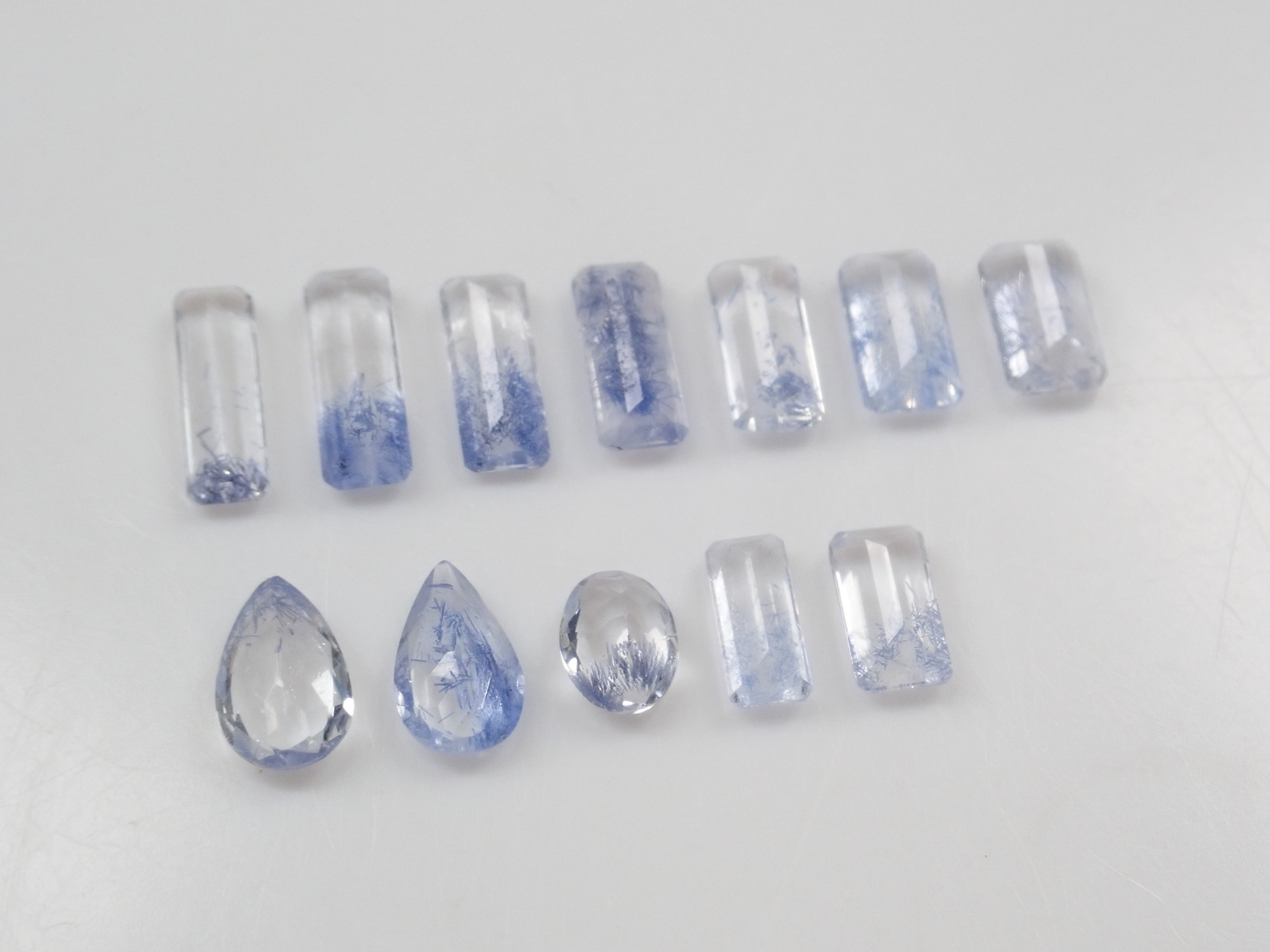 【2/23 22時販売】《限定12石》ツーソン新着の良質なブラジル産デュモルチェライトインクォーツ(ファセットカット)《複数購入割引有》