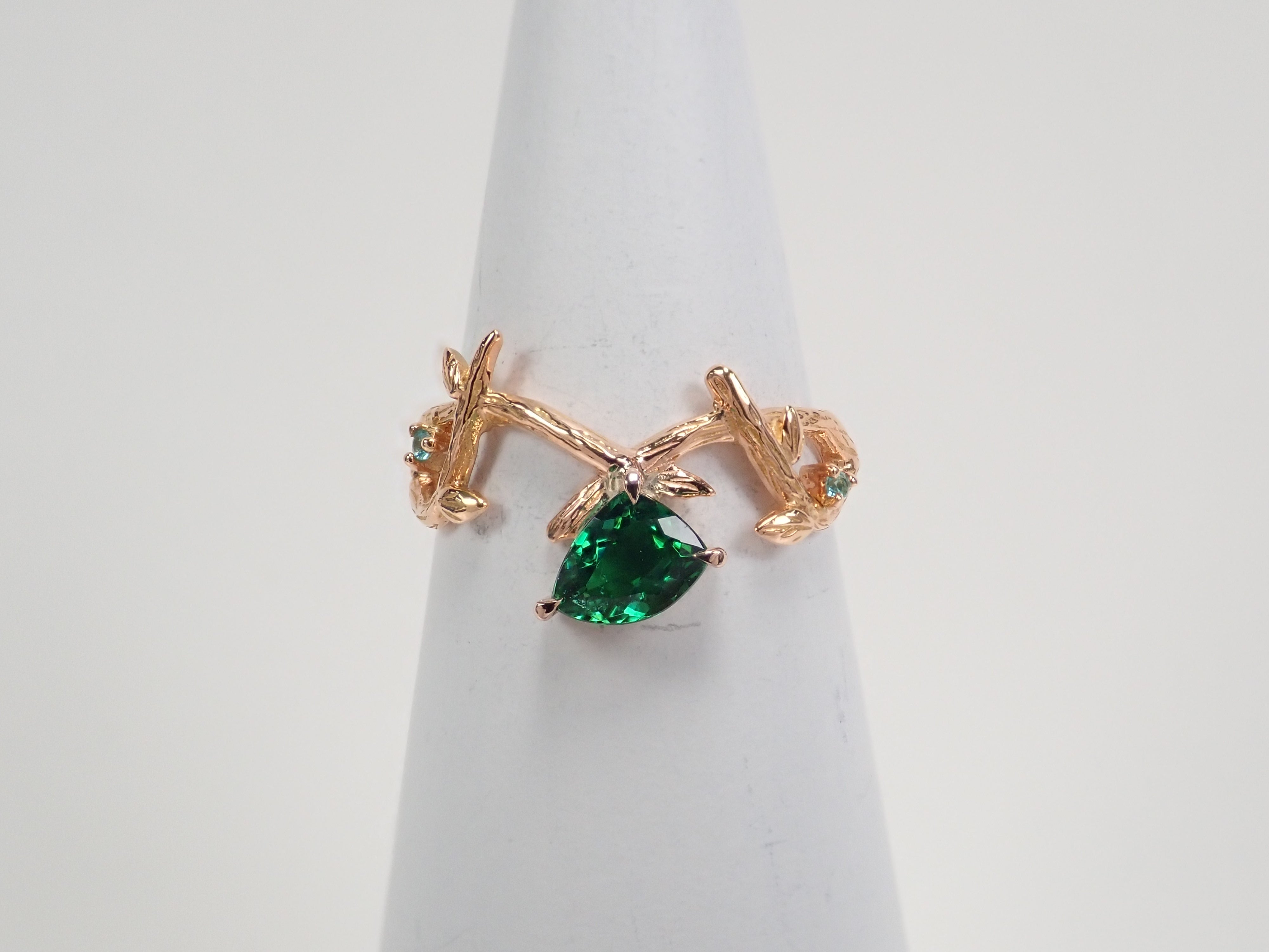 K18PG ブラジル産パライバトルマリン 0.49ct リング