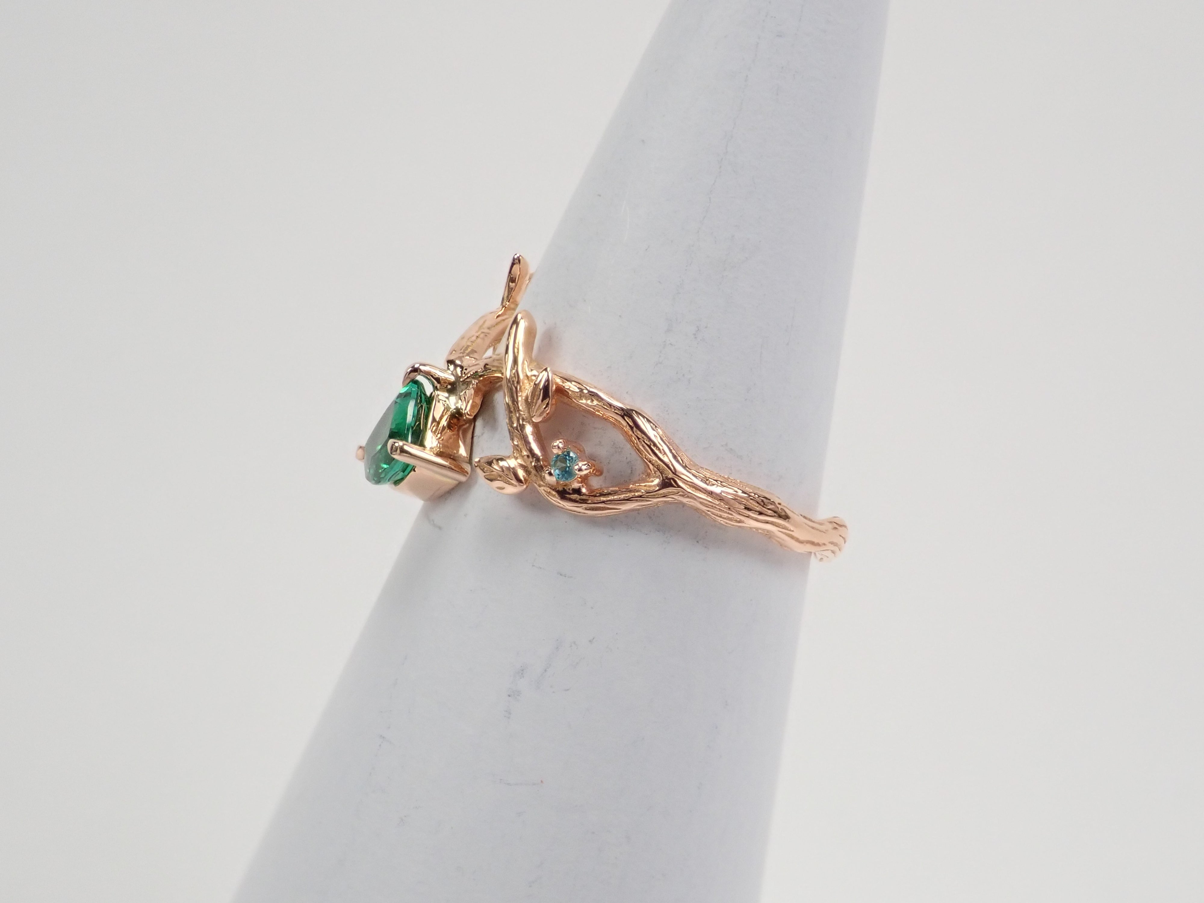 K18PG ブラジル産パライバトルマリン 0.49ct リング