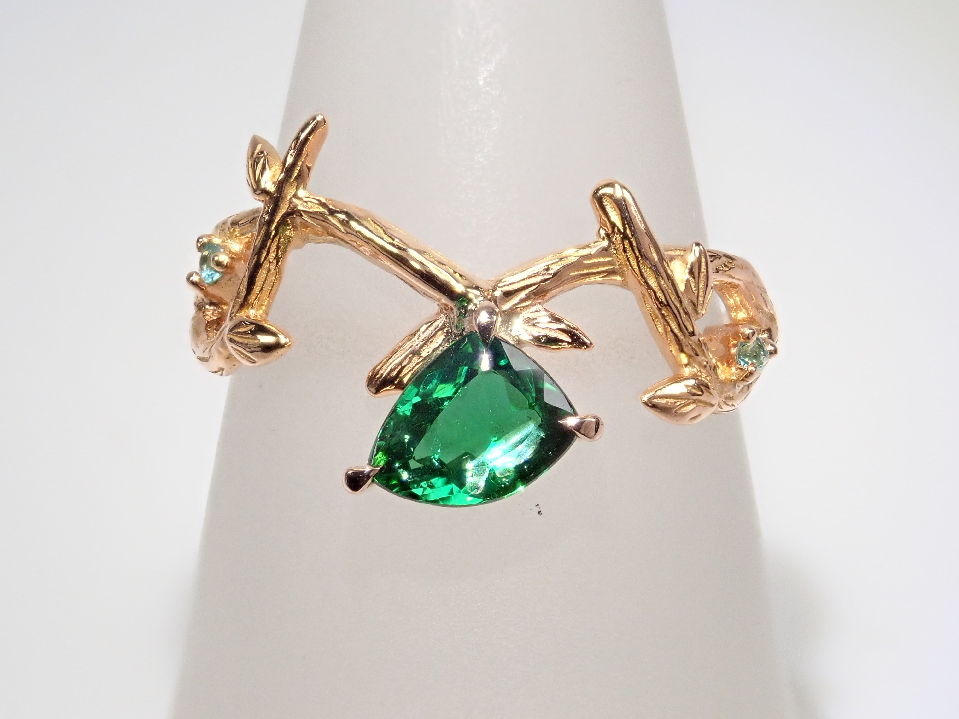 K18PG ブラジル産パライバトルマリン 0.49ct リング
