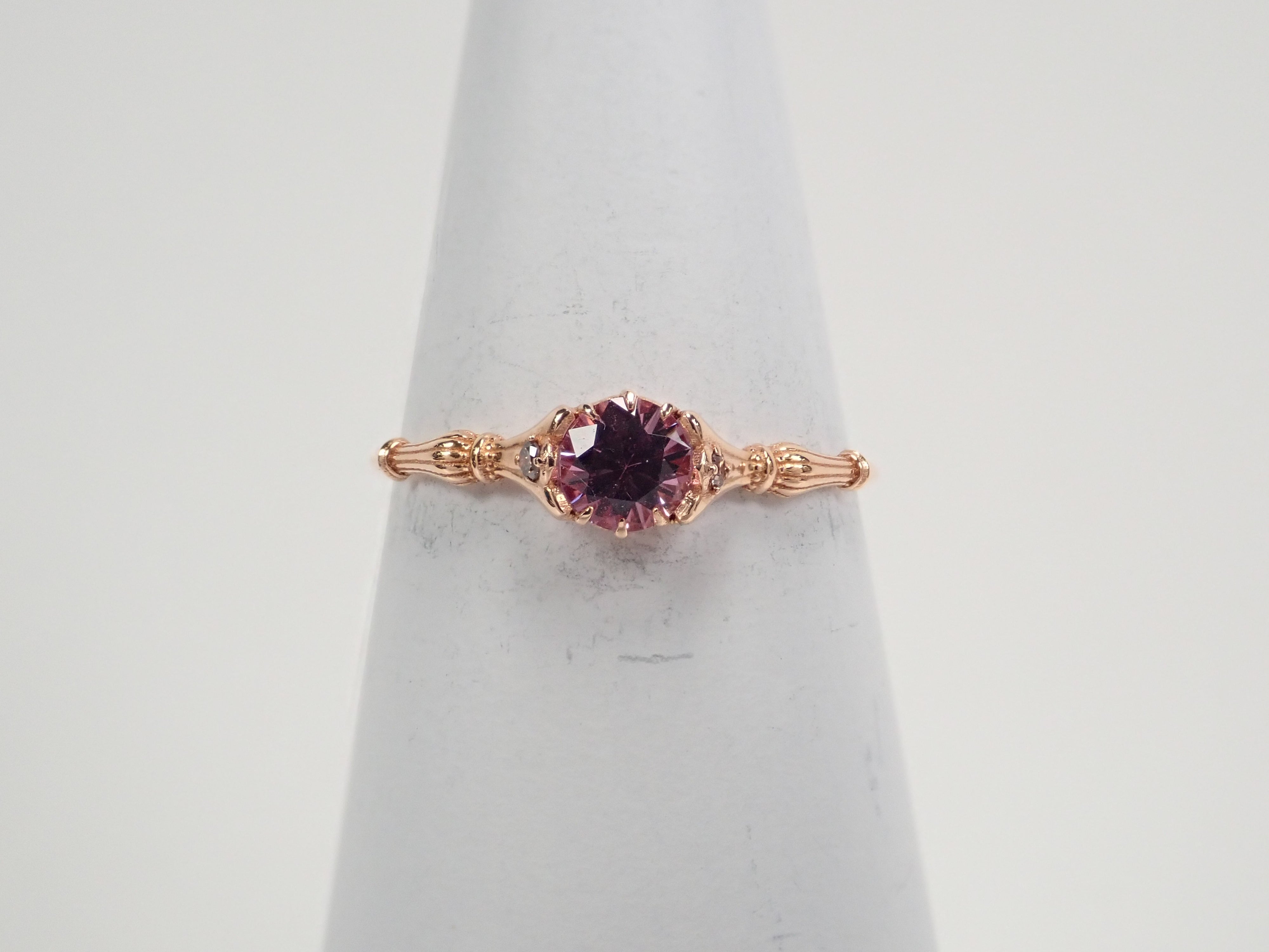 K18PG ピンクサファイア 0.32ct リング