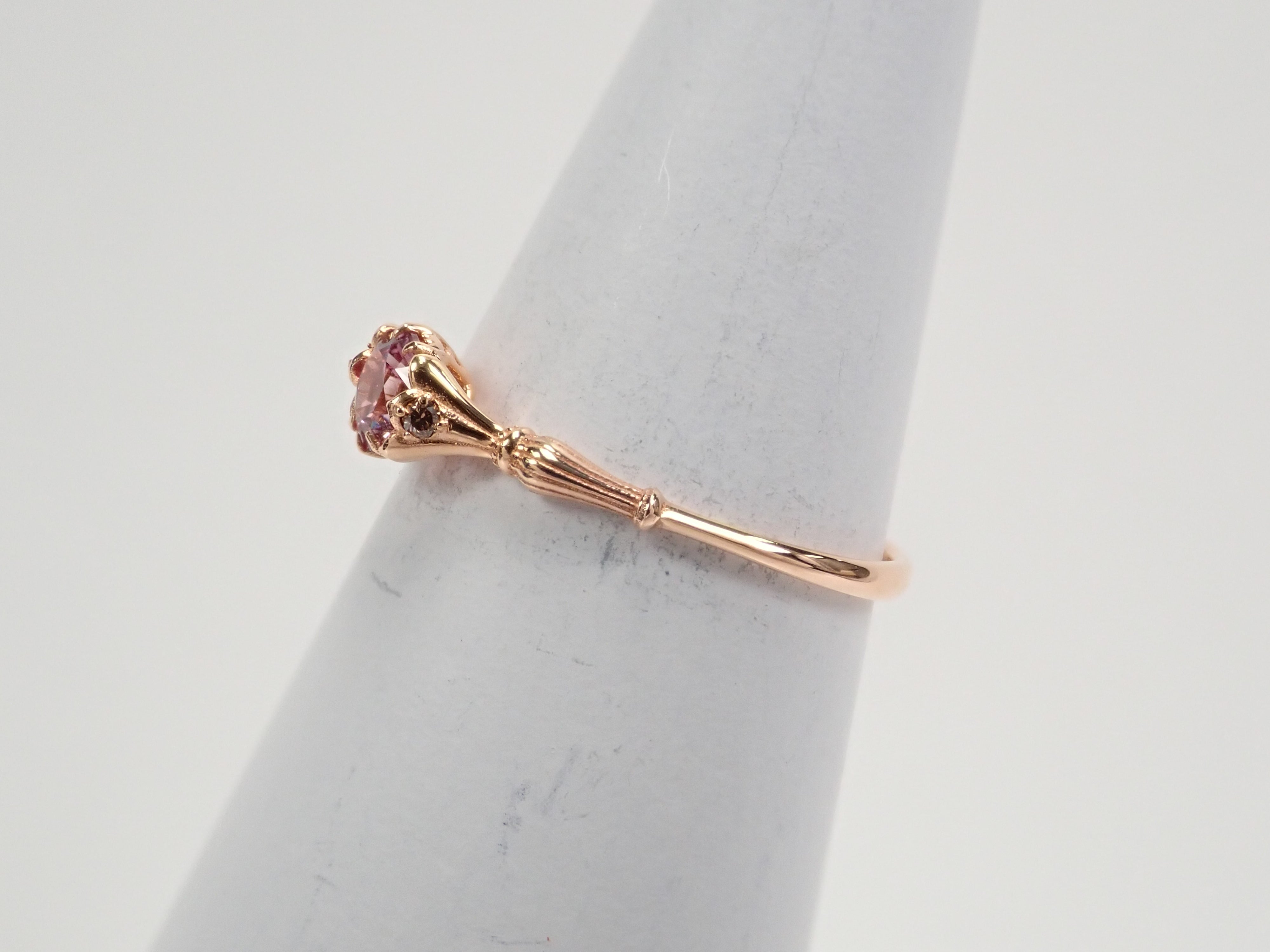 K18PG ピンクサファイア 0.32ct リング