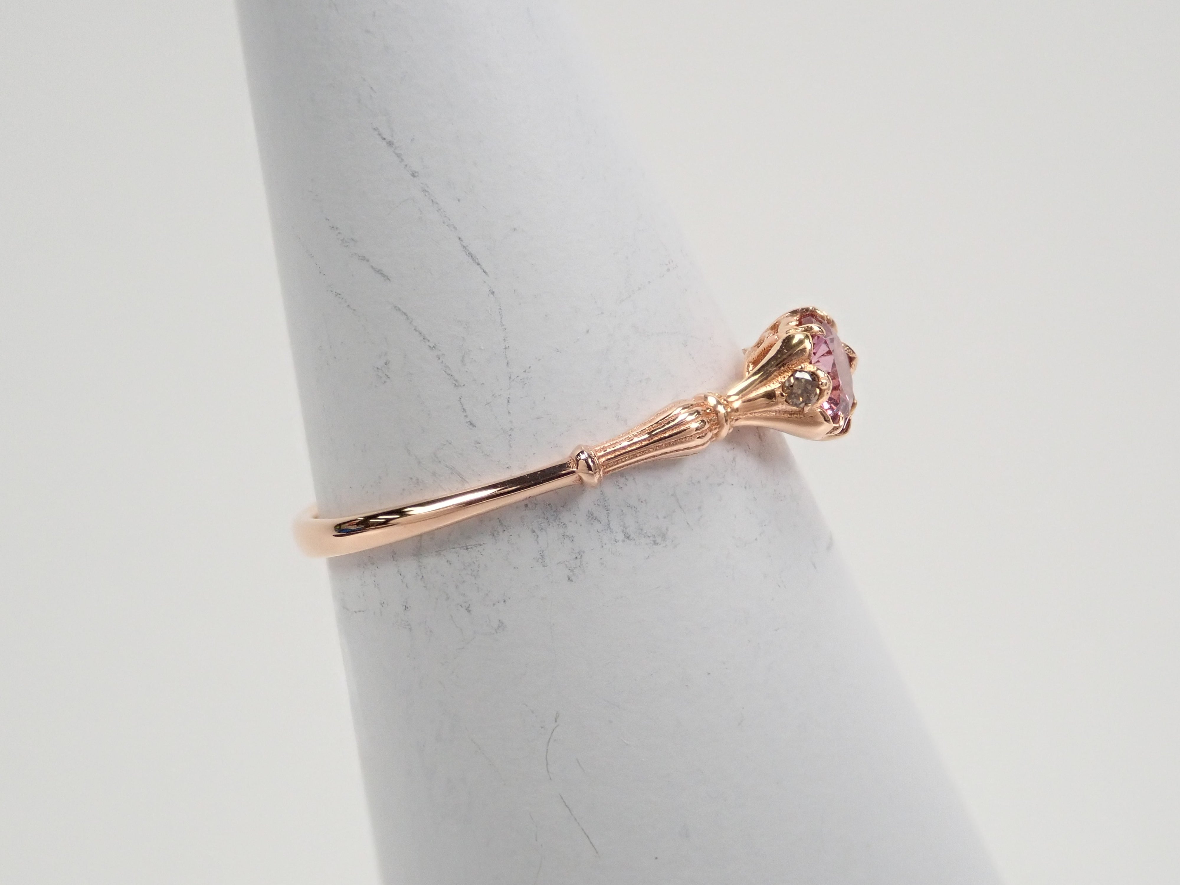 K18PG ピンクサファイア 0.32ct リング