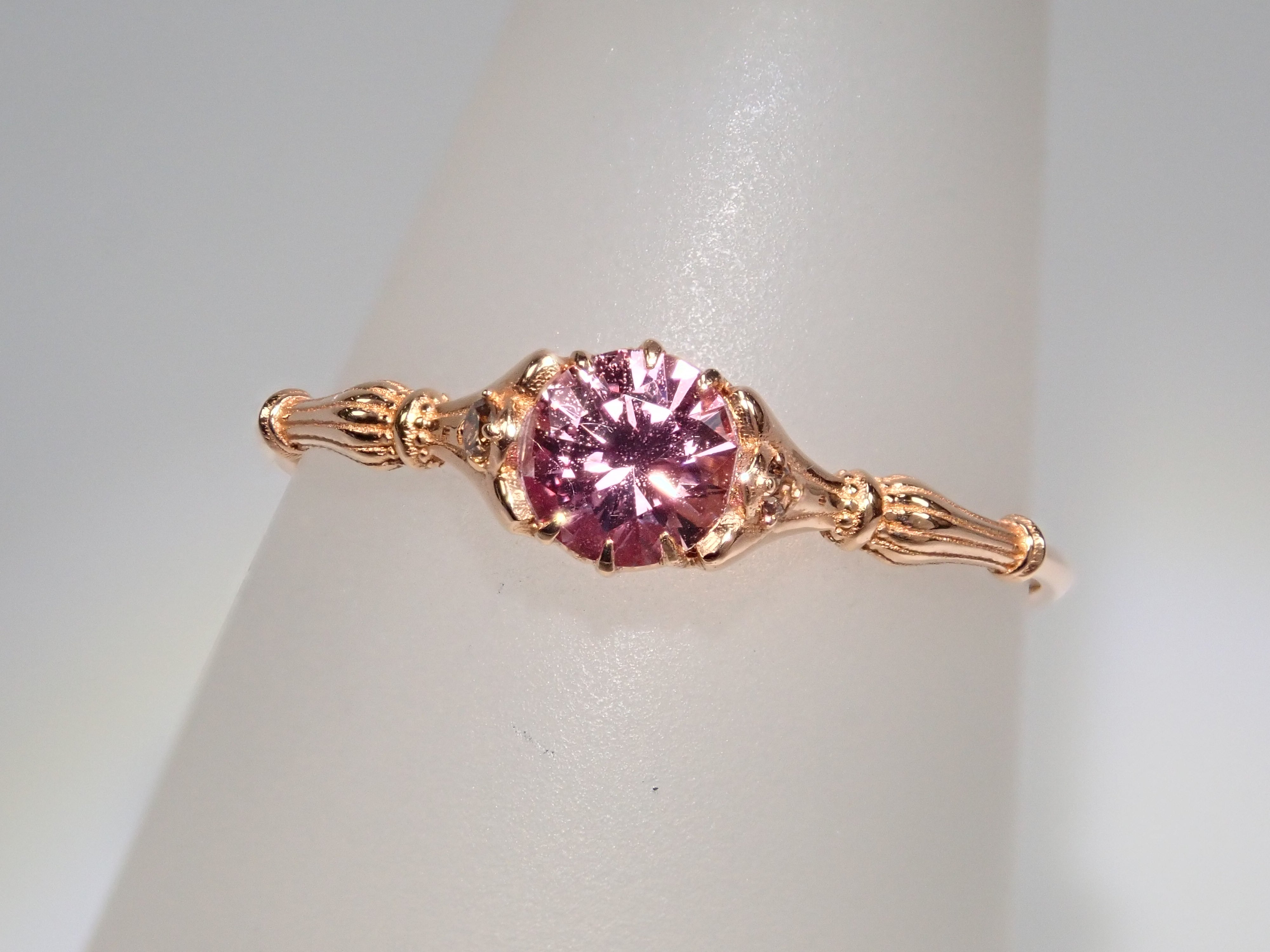 K18PG ピンクサファイア 0.32ct リング
