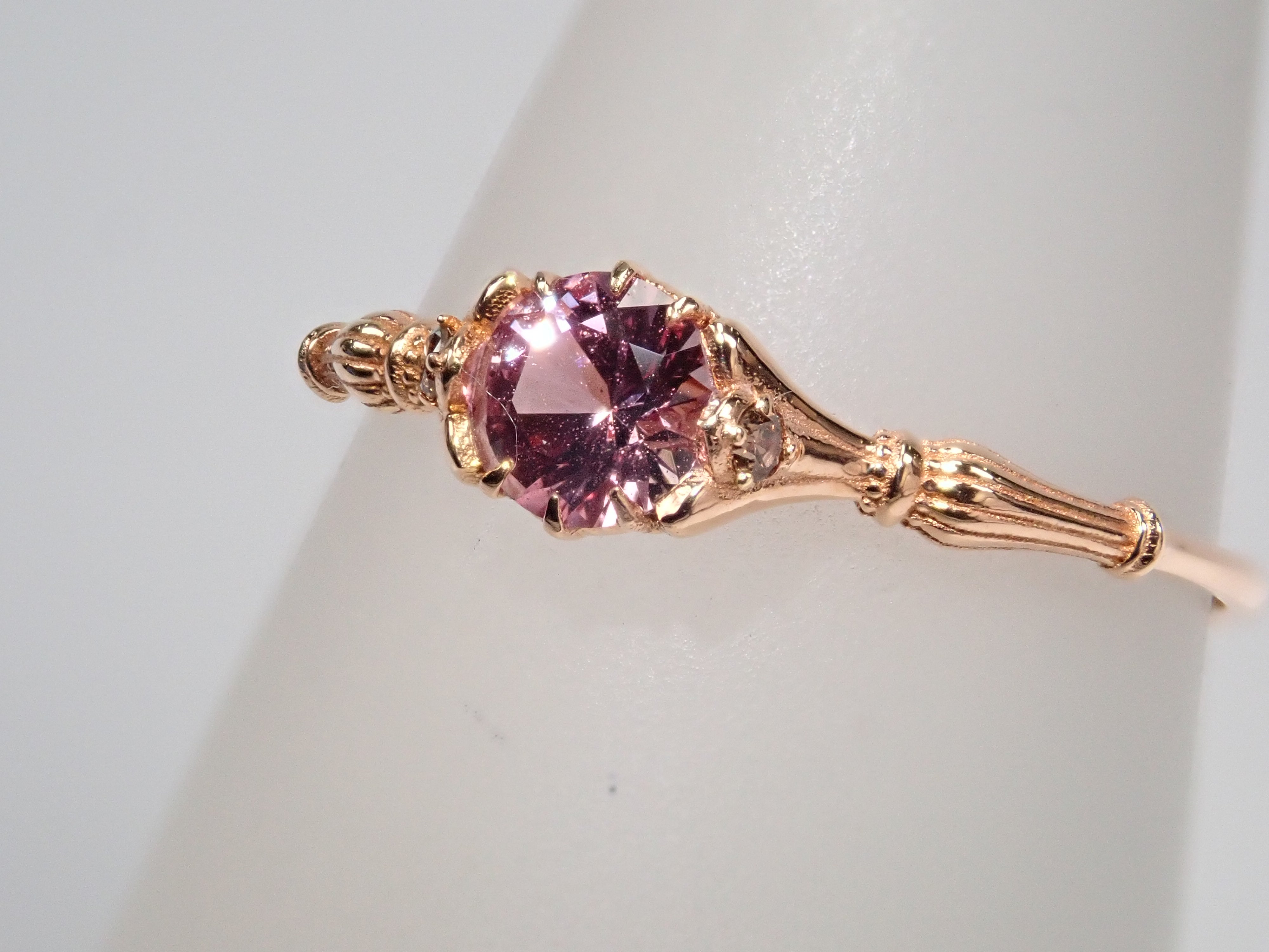 K18PG ピンクサファイア 0.32ct リング