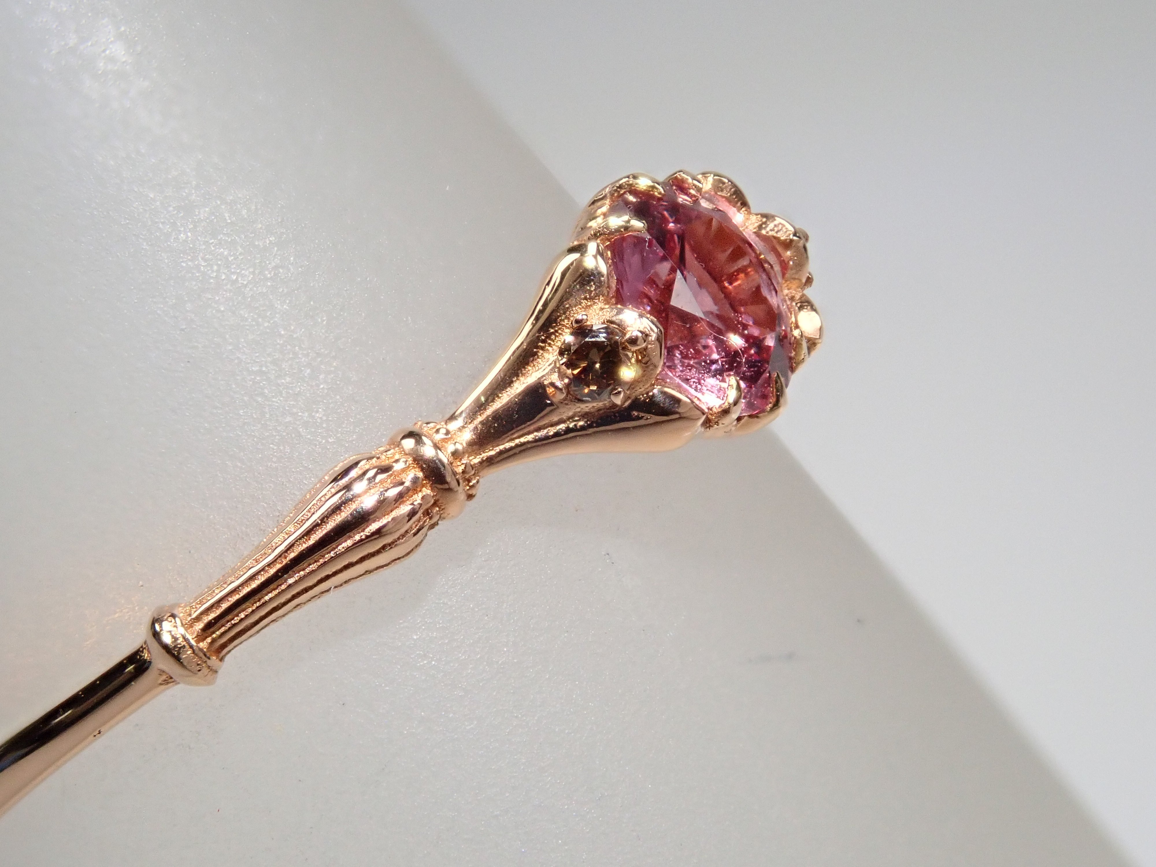 K18PG ピンクサファイア 0.32ct リング