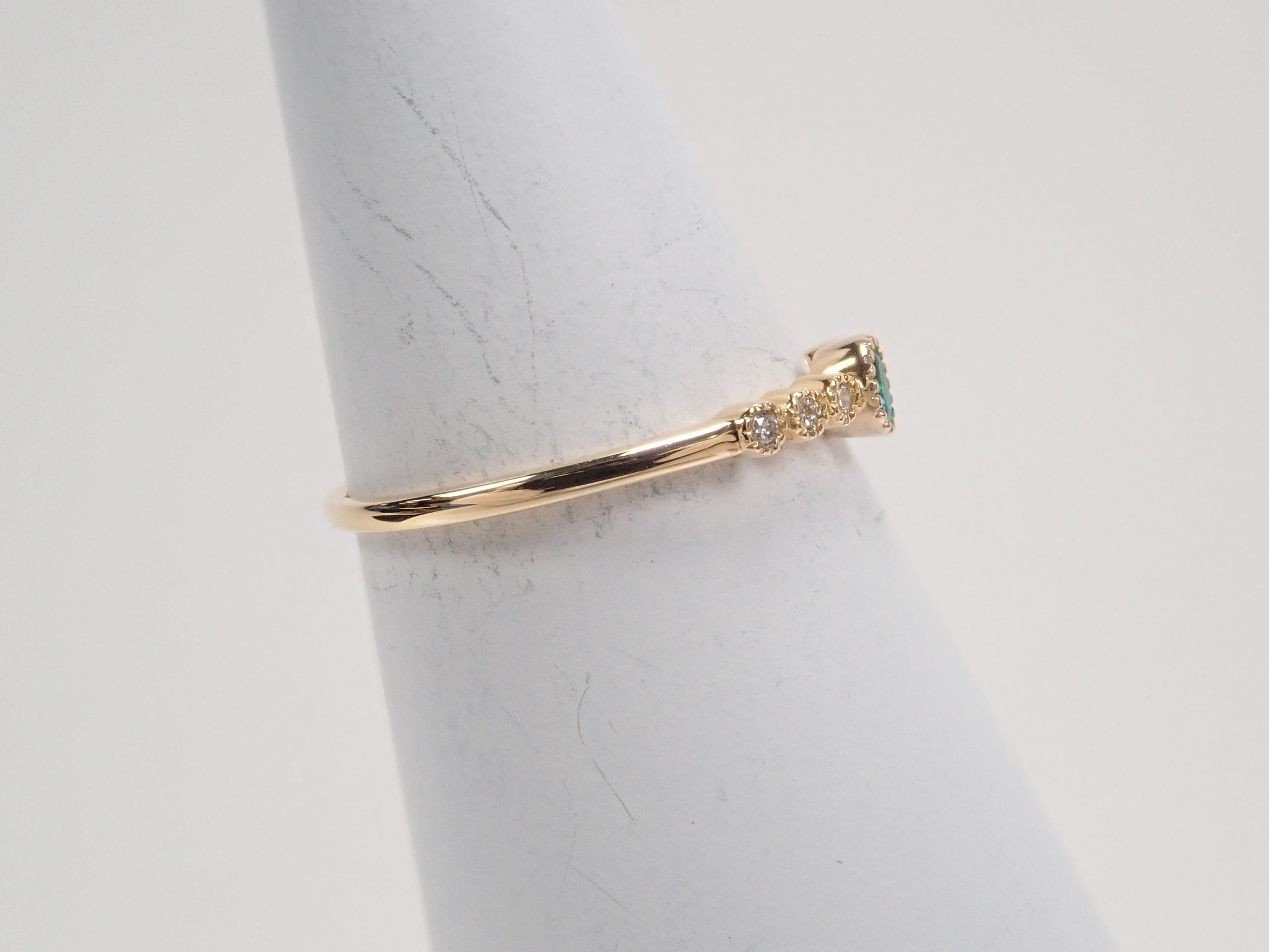K18YG ブラジル産パライバトルマリン 0.031ct リング