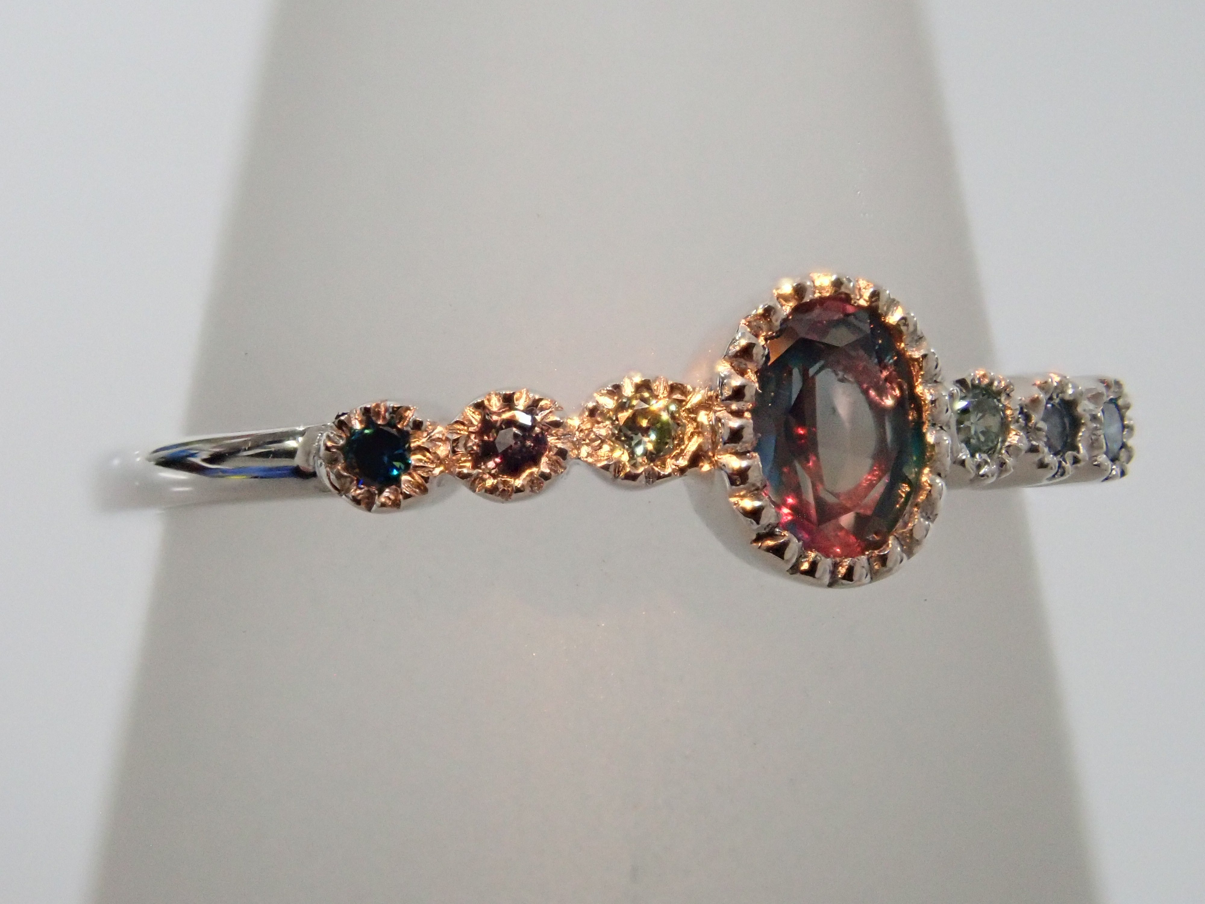Pt950 ブラジル産アレキサンドライト 0.144ct リング