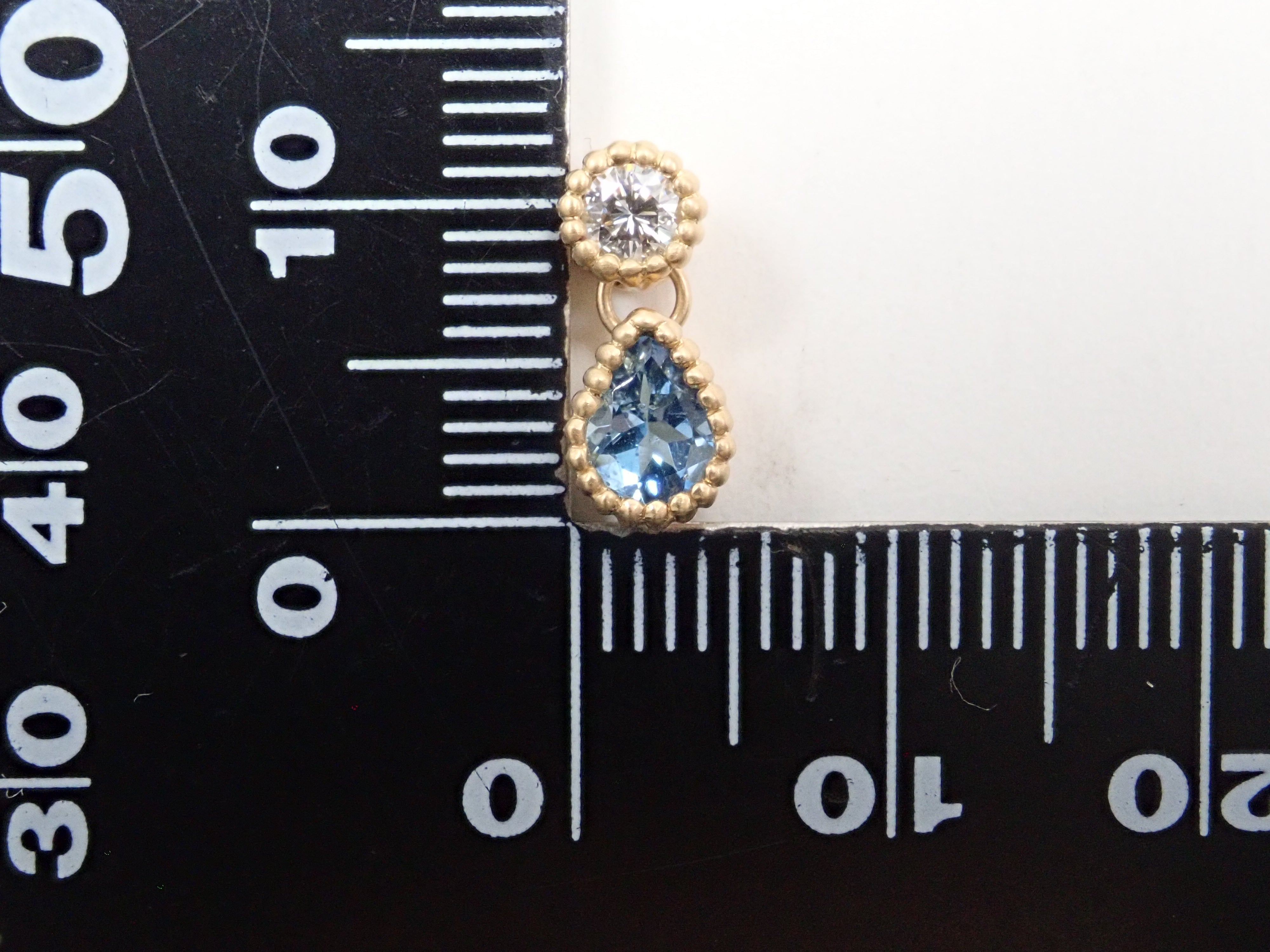 K18YG サンタマリアアクアマリン 0.284ct ペンダントトップ(ネックレストップ)