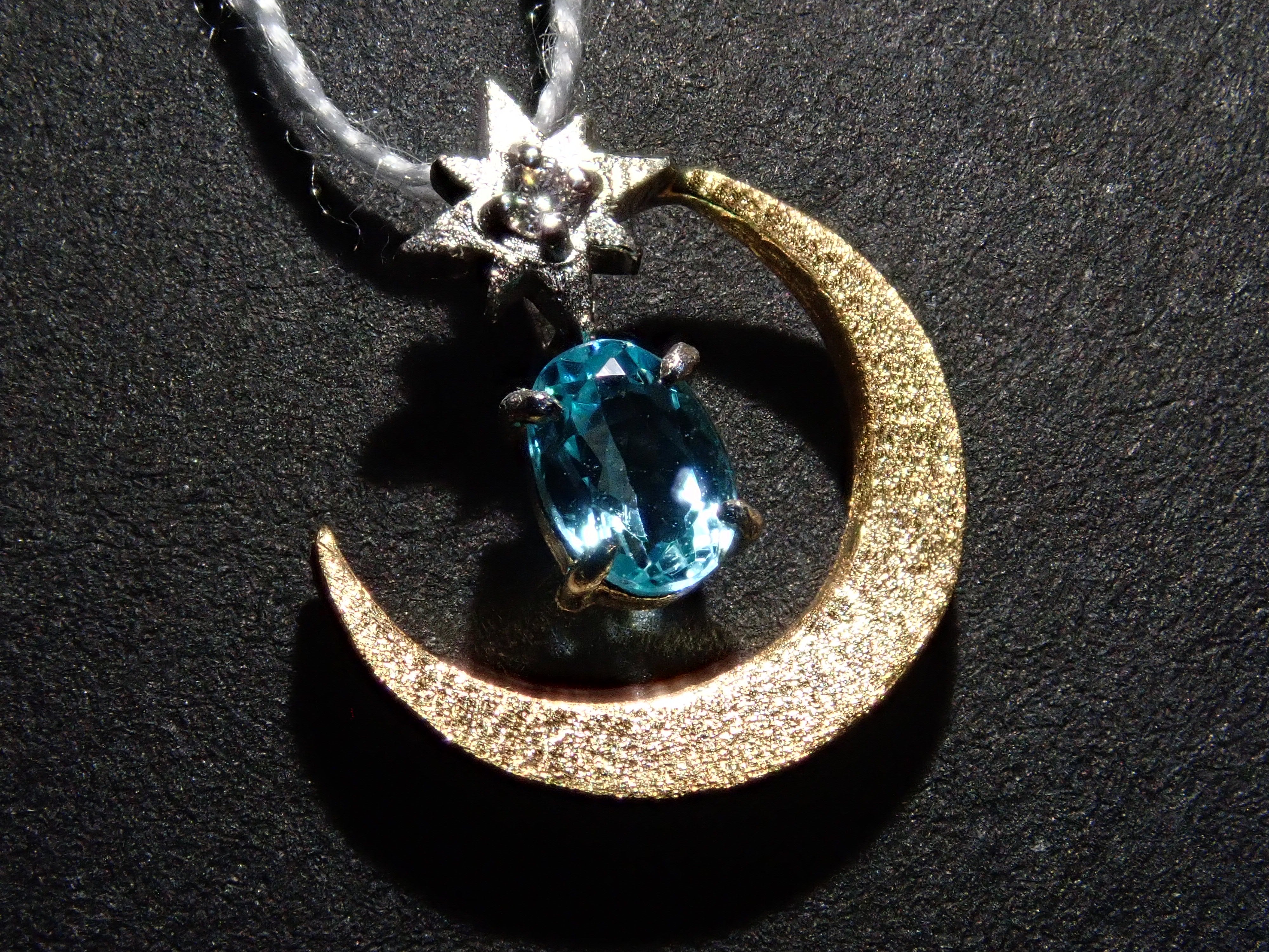 【1/12 22時販売】K18/Pt950 ブラジル産パライバトルマリン・ダイヤモンドペンダントトップ(ネックレストップ)