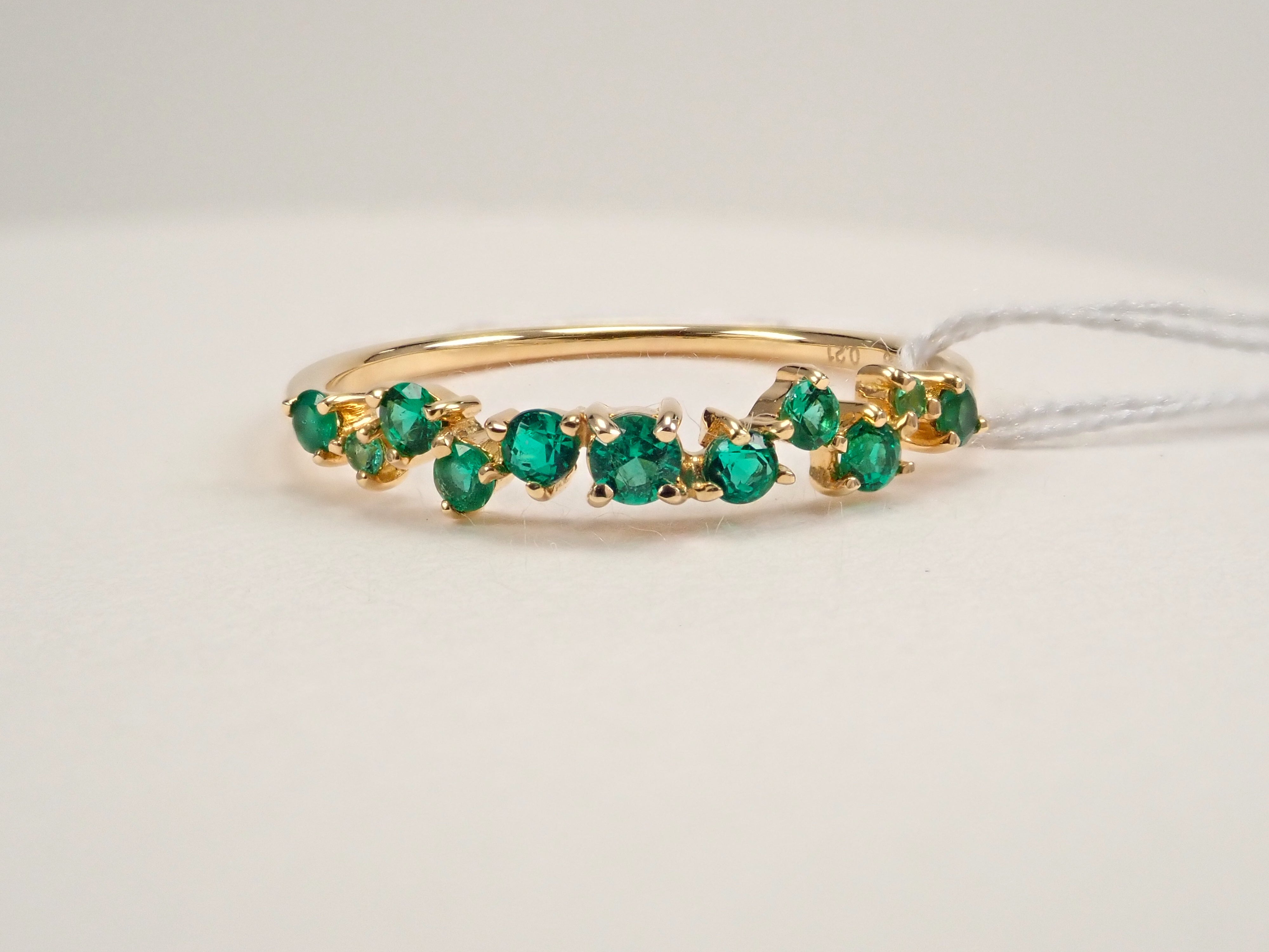18K Yellow Gold Colombian Emerald Ring