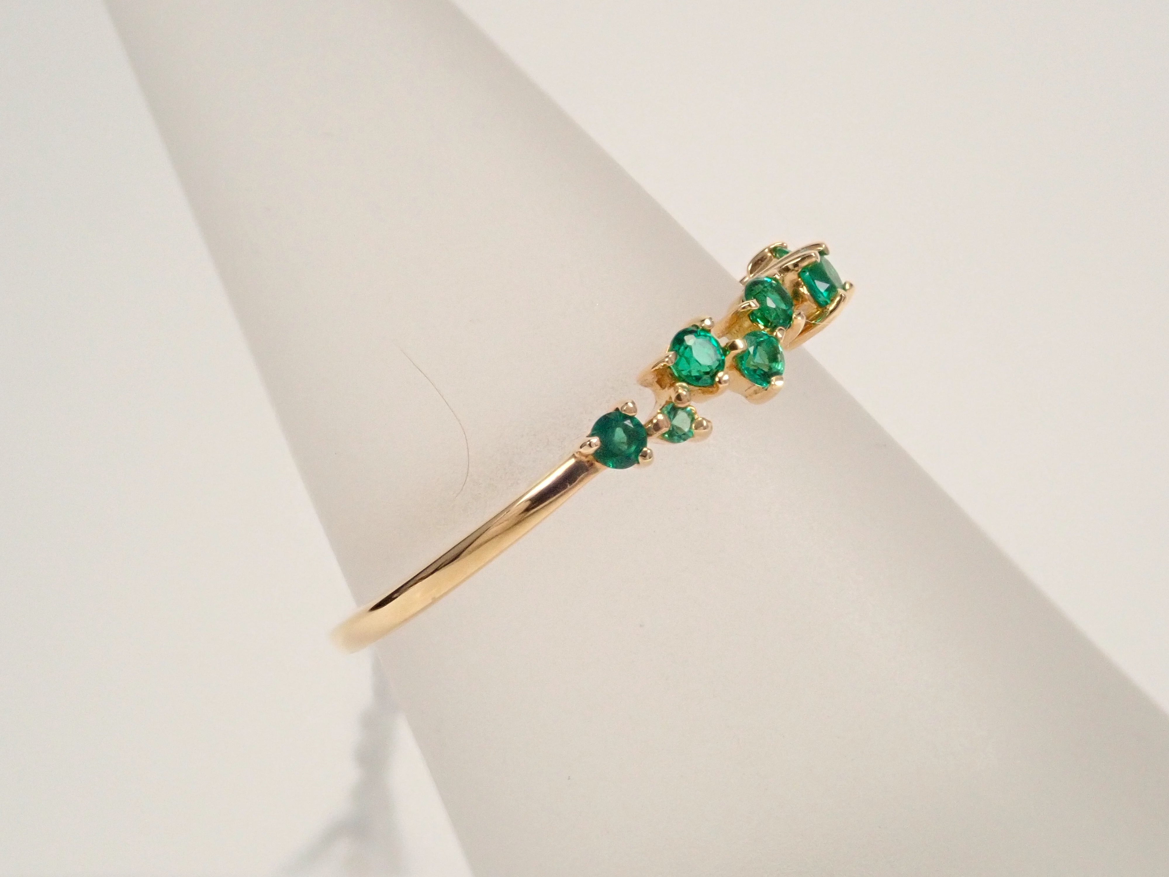18K Yellow Gold Colombian Emerald Ring