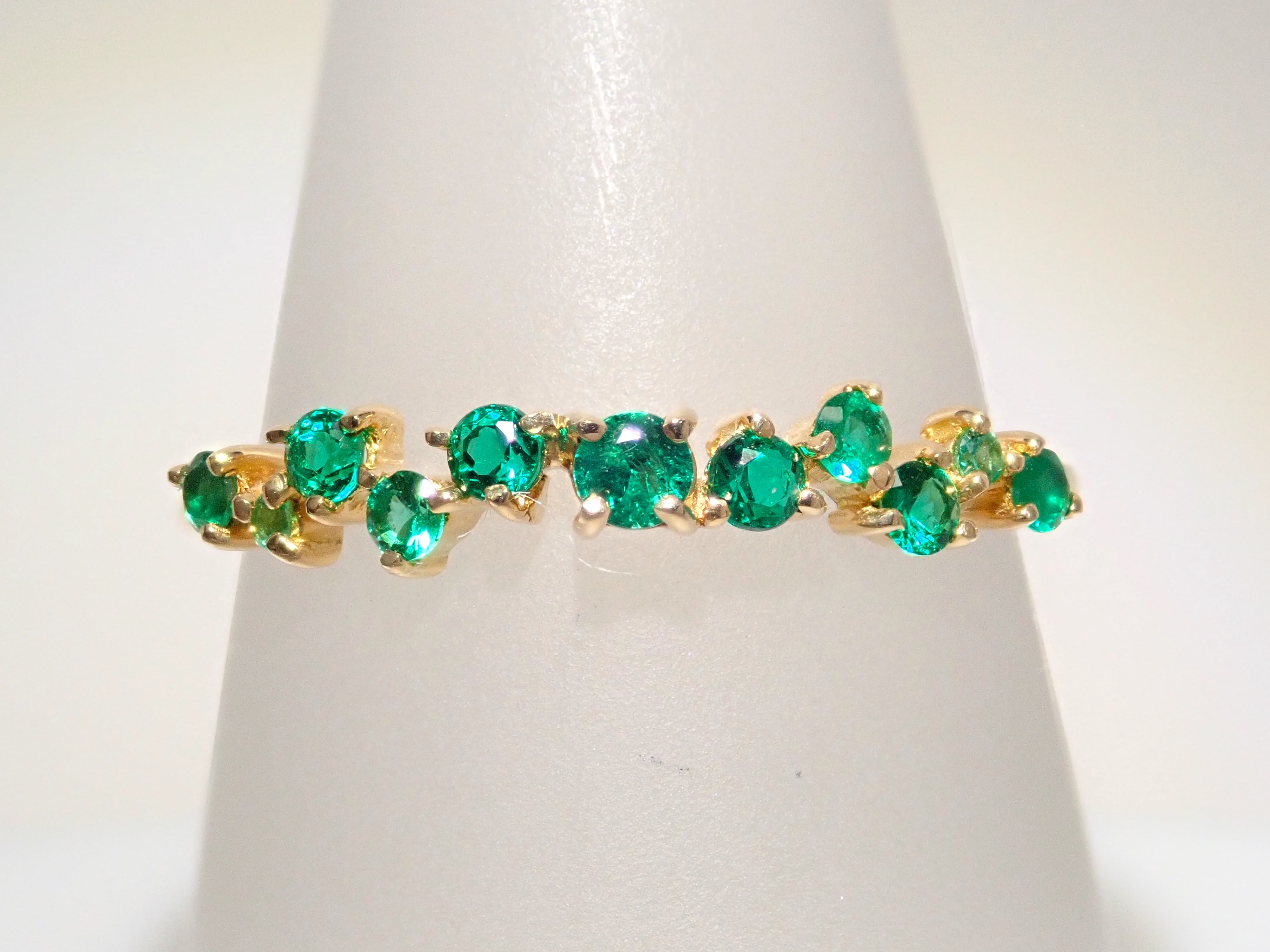 【抽選販売0201_06】K18YG コロンビア産エメラルド リング