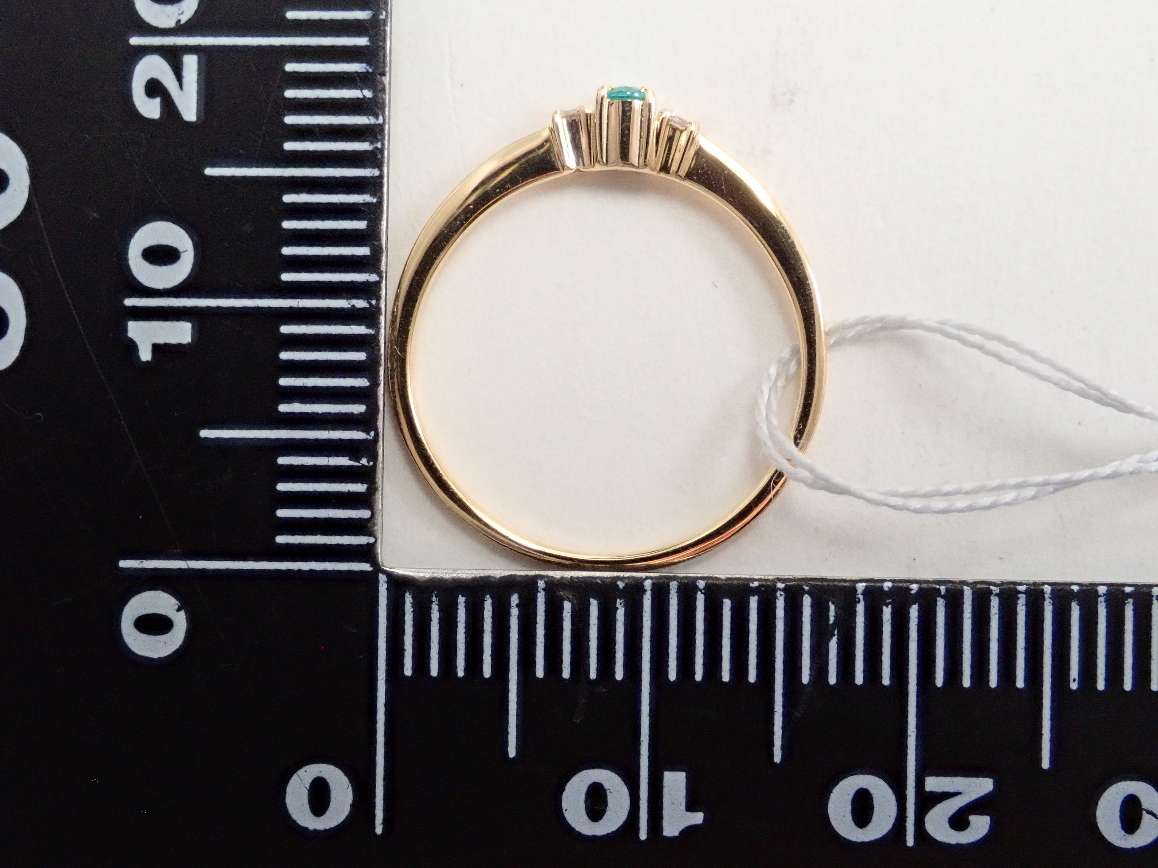 【1/12 22時販売】K18YGブラジル産パライバトルマリン 0.048ctダイヤモンドピンキーリング(CuO:1.7%,MnO:2.2% )