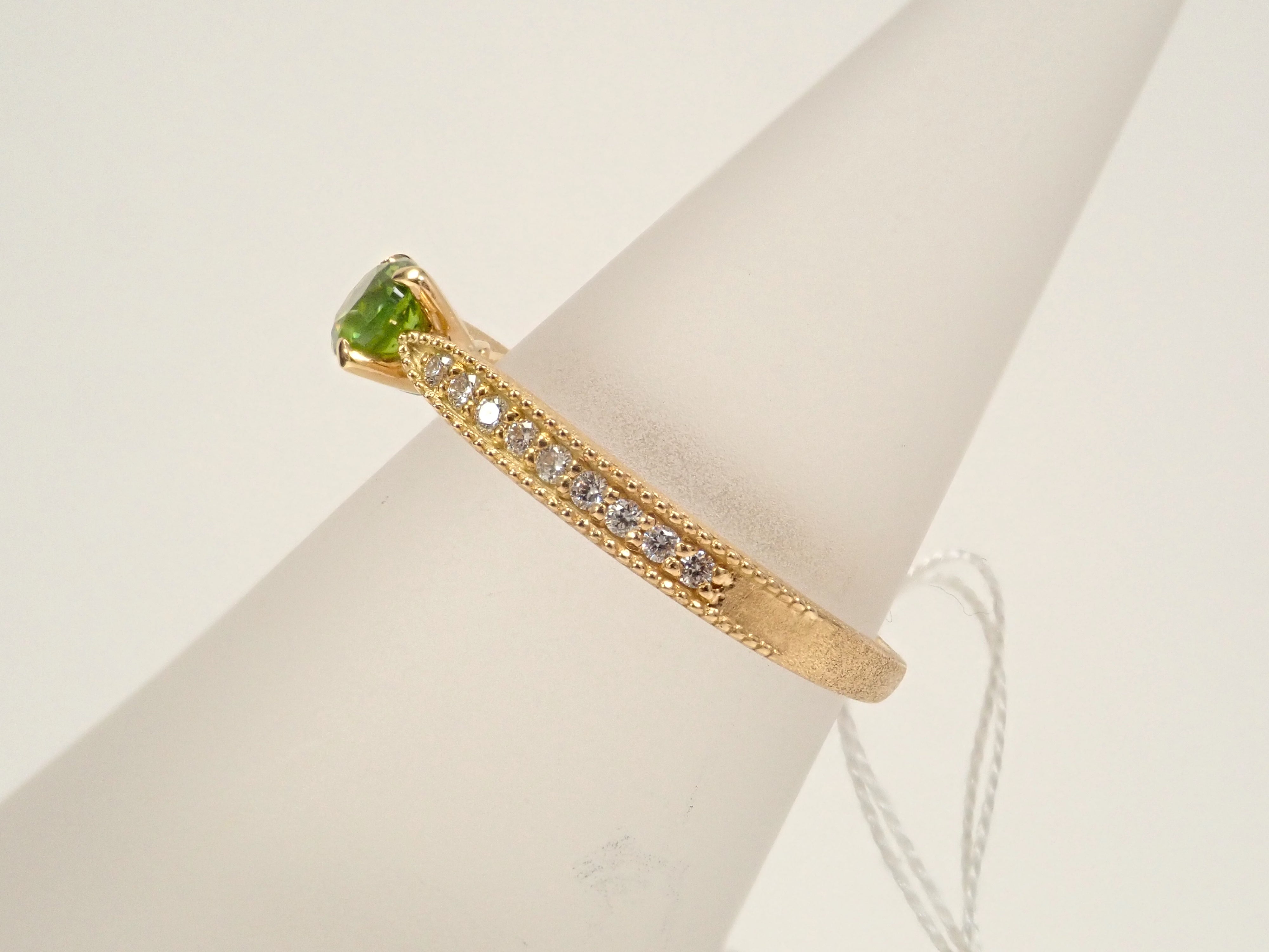 【抽獎活動 0201_07】18K黃金俄羅斯翠榴石(馬尾紋認證)0.382克拉戒指